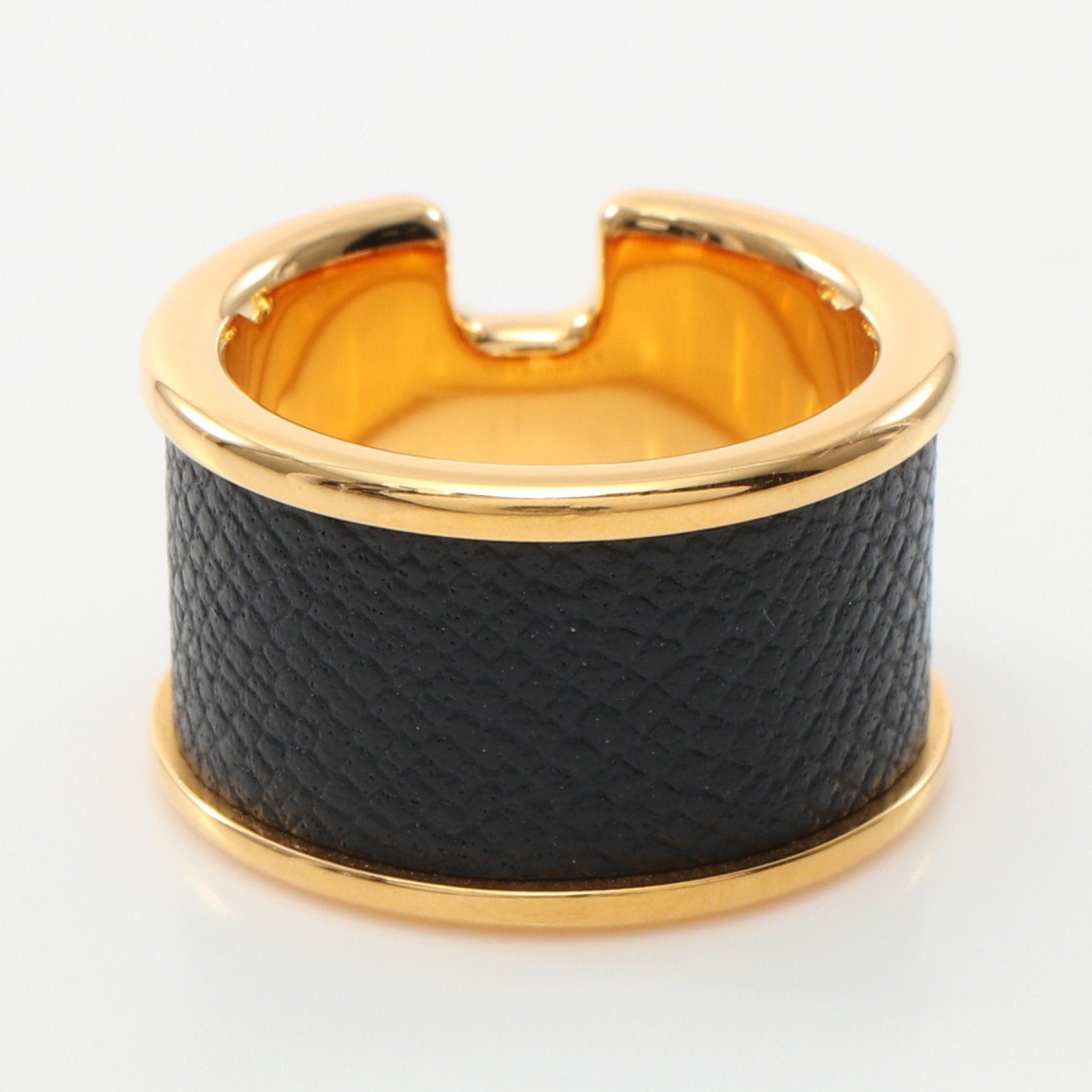 Hermes Hermes Olymp Gm Ring Gp Vomadam Gold Black Size ONE SIZE - 3 Thumbnail