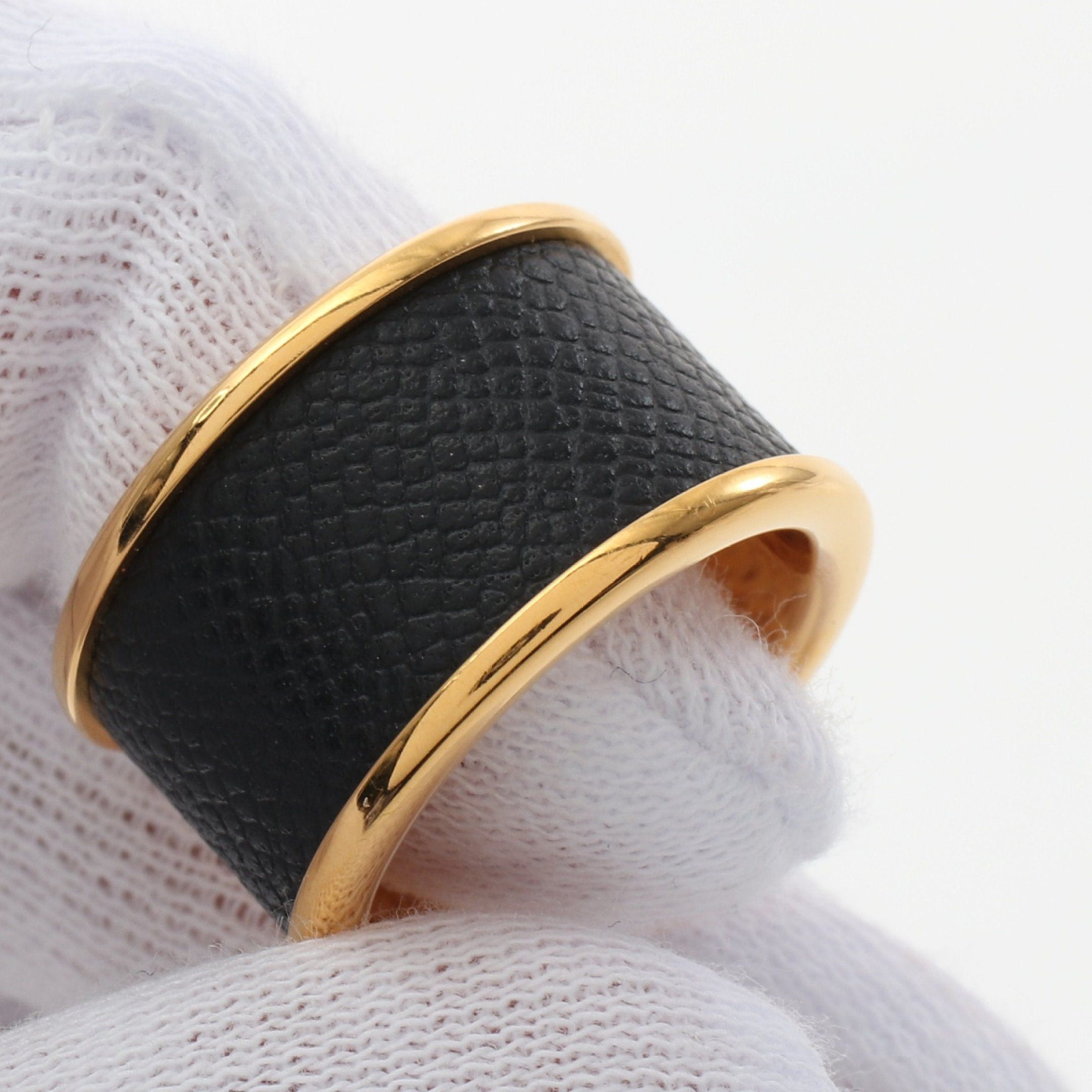 Hermes Hermes Olymp Gm Ring Gp Vomadam Gold Black Size ONE SIZE - 6 Thumbnail