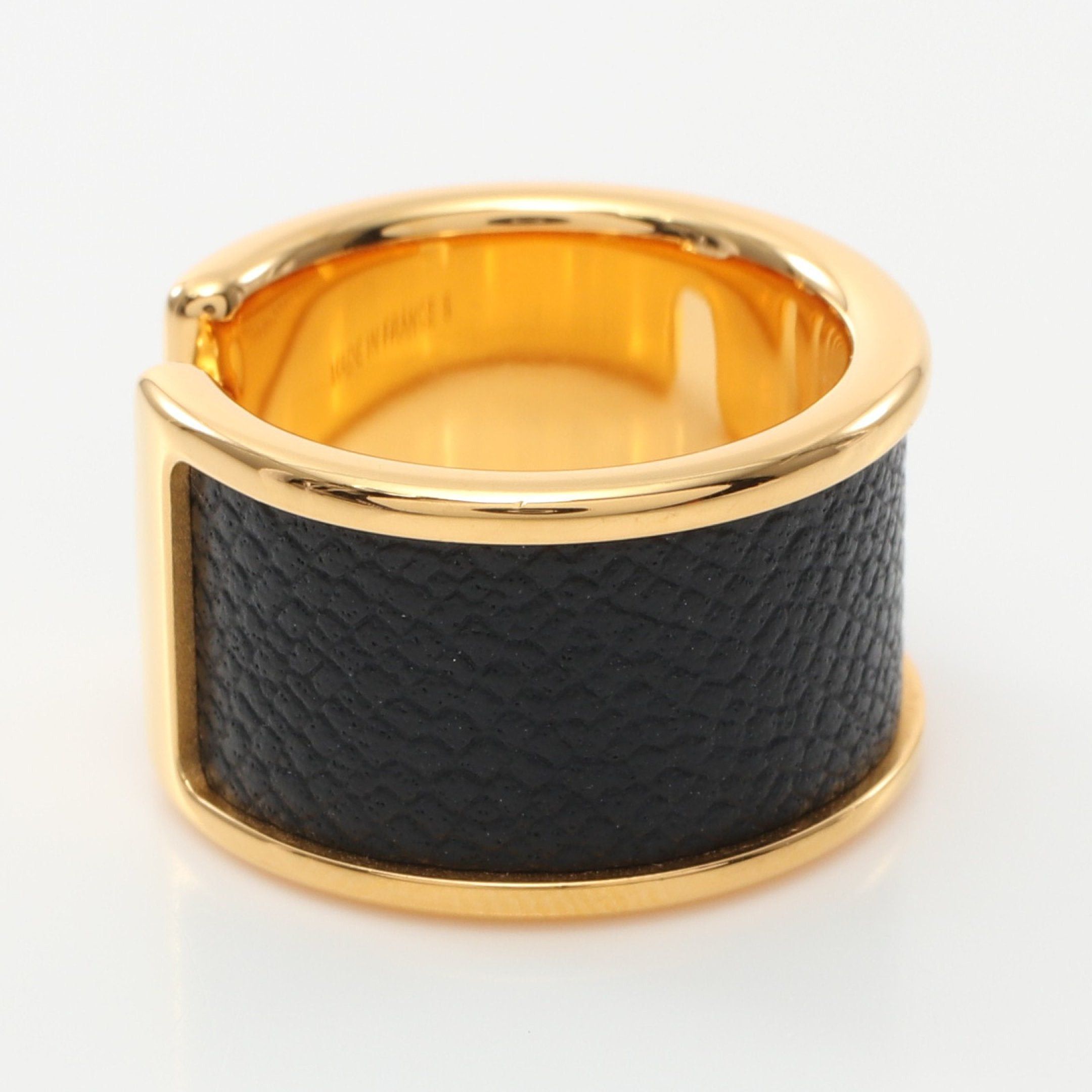 Hermes Hermes Olymp Gm Ring Gp Vomadam Gold Black Size ONE SIZE - 2 Thumbnail