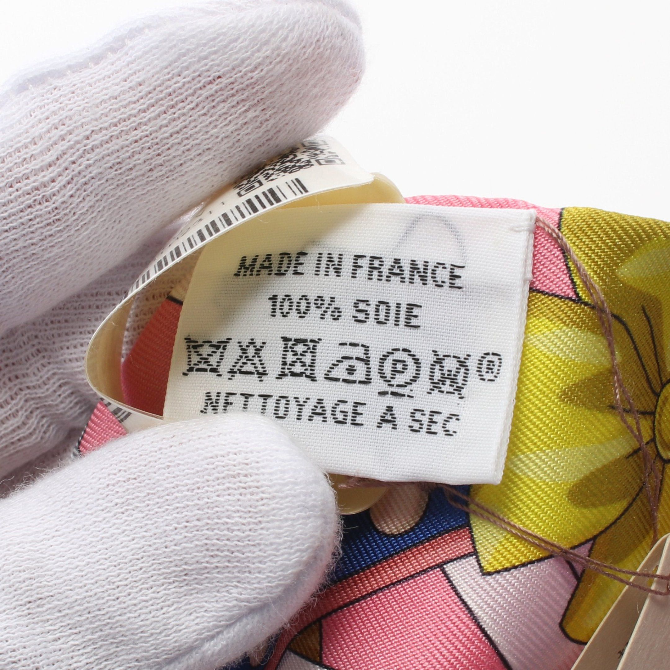 Hermes Hermes Twilly Harnais De Coeur Ribbon Scarf Silk Pink Multicolor Size ONE SIZE - 3 Thumbnail