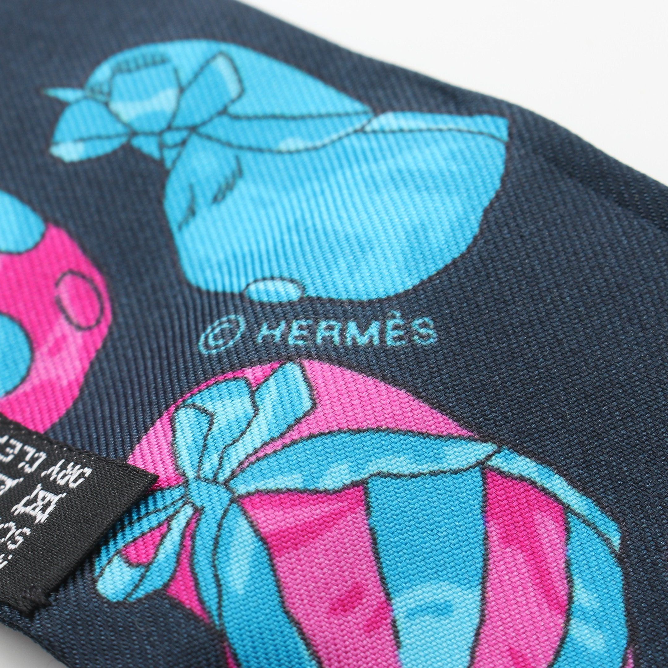 Hermes Hermes Twilly Jockey Scarf Silk Black Multicolor Size ONE SIZE - 2 Thumbnail