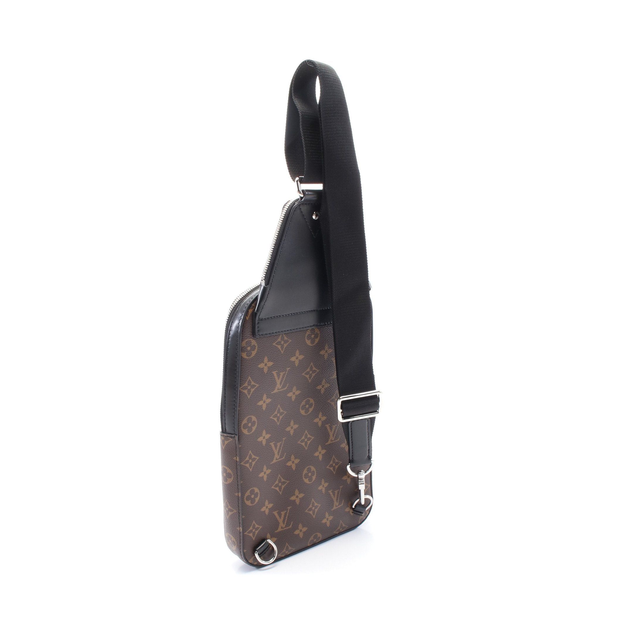 Louis Vuitton Louis Vuitton Avenue Sling Bag Monogram Macassar Body Leather Brown Black Size ONE SIZE - 2 Thumbnail