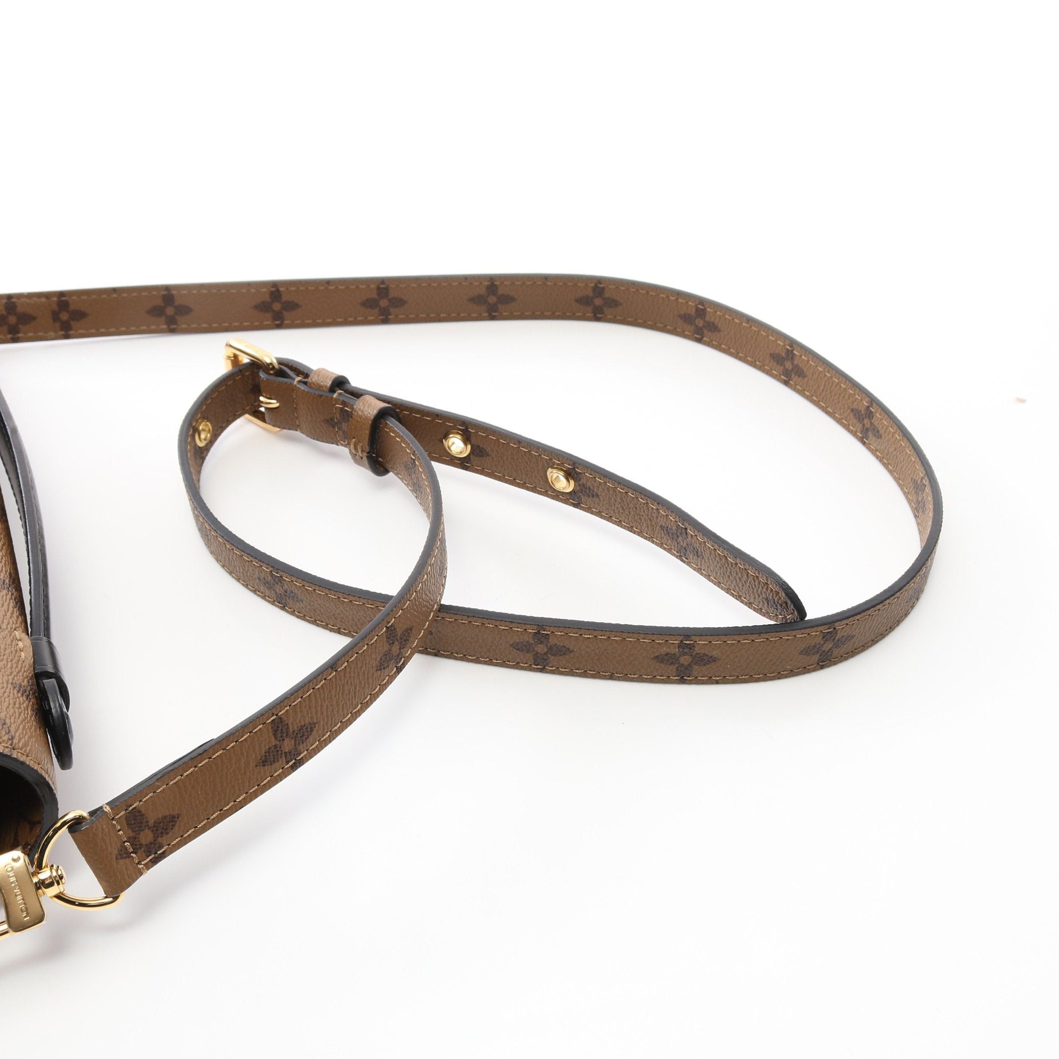 Louis Vuitton Louis Vuitton Pochette Metis Mm Monogram Reverse Handbag Leather Brown Black Size ONE SIZE - 6 Thumbnail