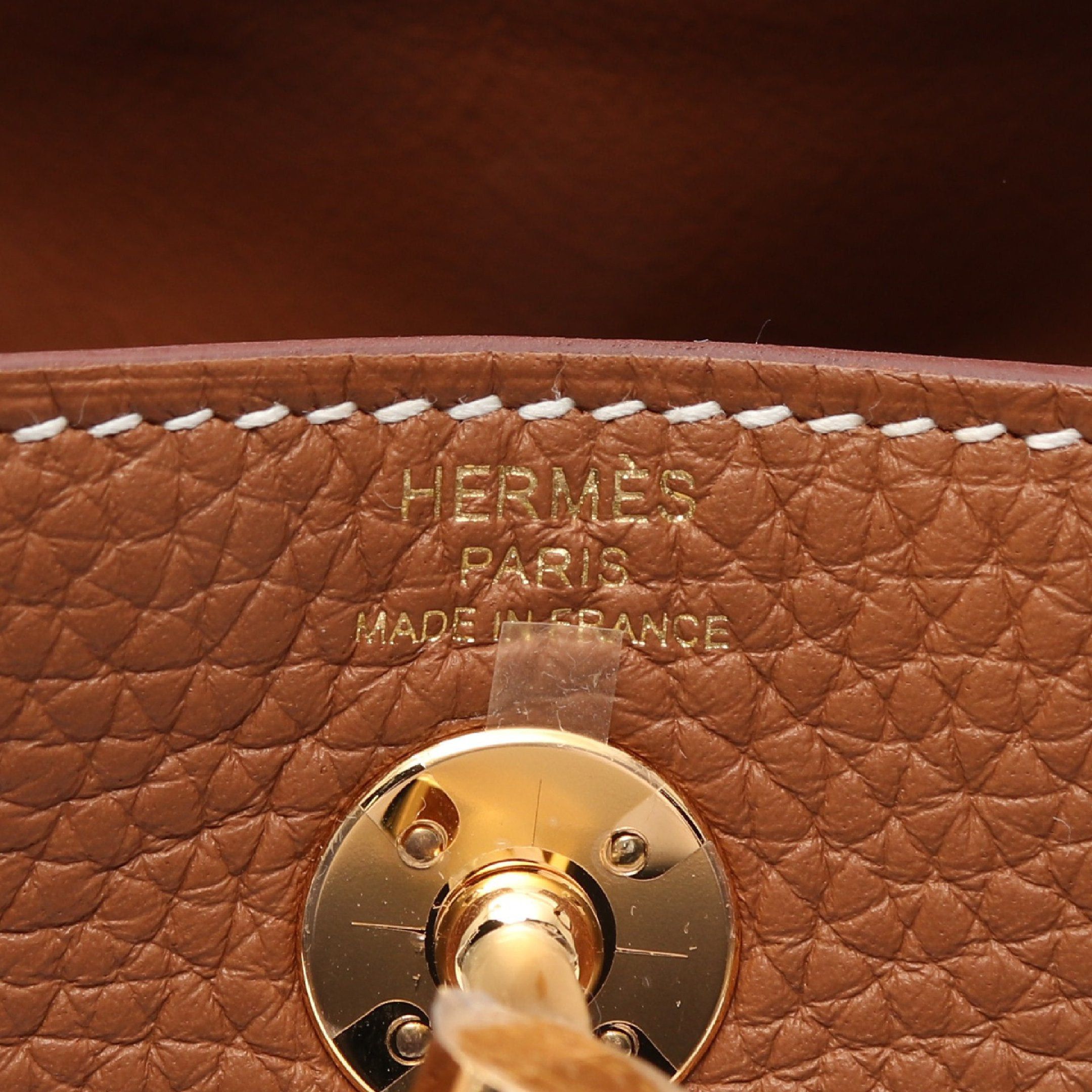 Hermes Hermes Lindy Mini Gold Shoulder Bag Clemence Leather Brown Hardware K Stamp Size ONE SIZE - 4 Thumbnail