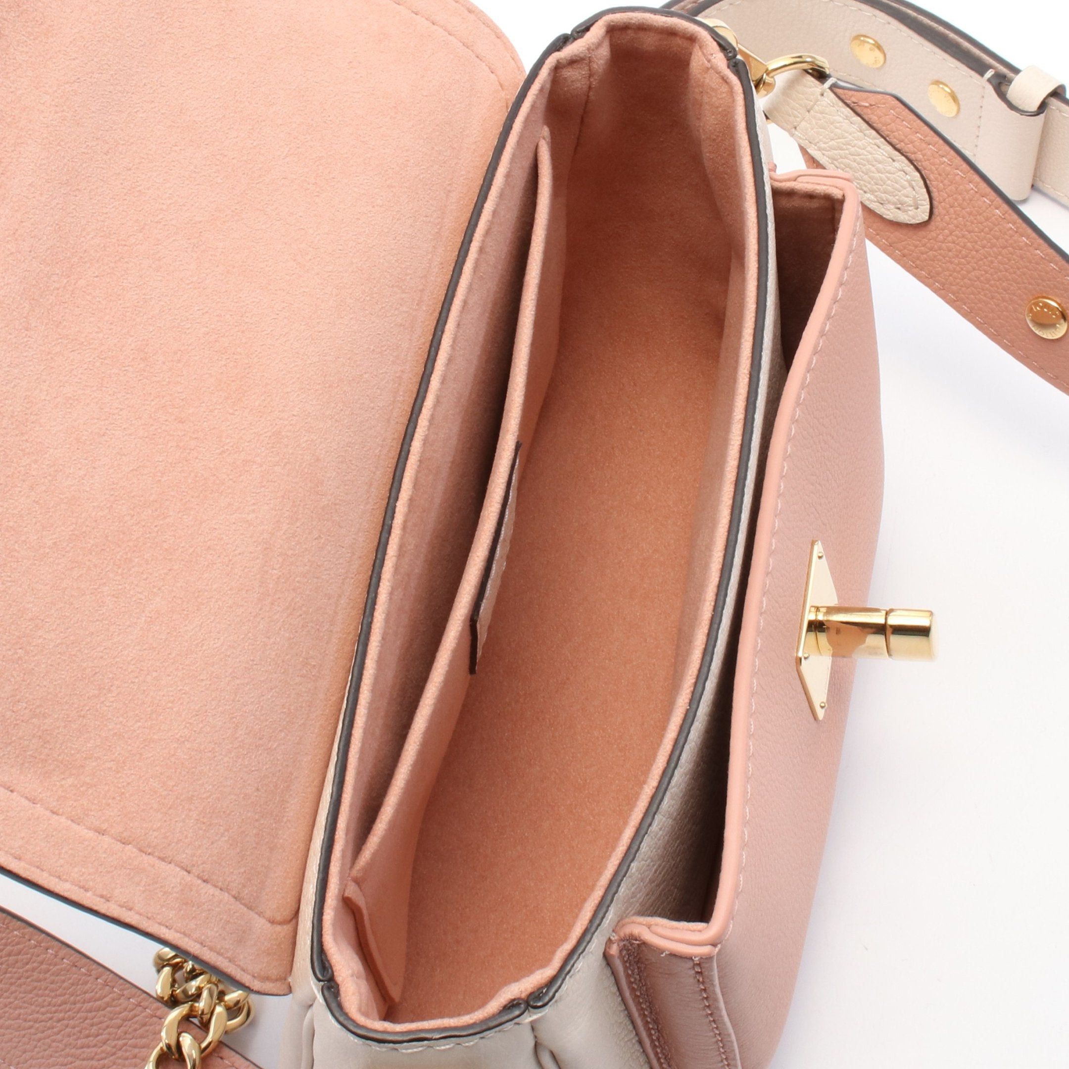 Louis Vuitton Louis Vuitton Rock Me Tender Quartz Chain Handbag Leather Ivory Pink Beige Size ONE SIZE - 3 Thumbnail