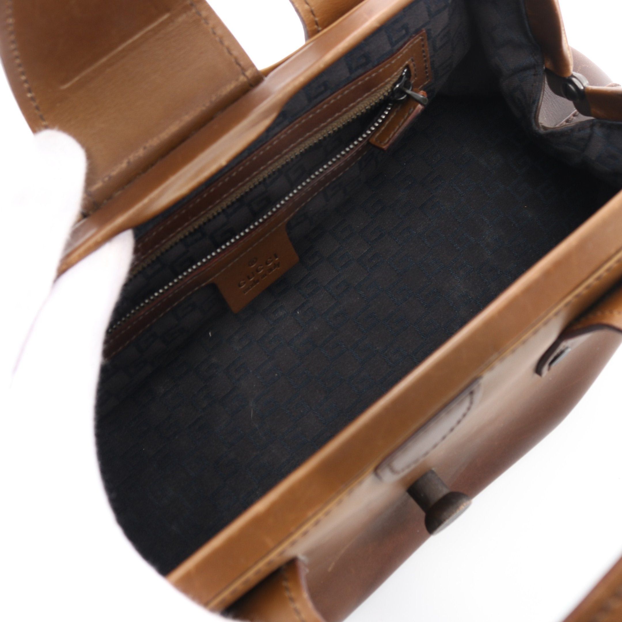 Gucci Gucci Doctor'S Bag Handbag Leather Khaki Brown Dark Size ONE SIZE - 3 Thumbnail