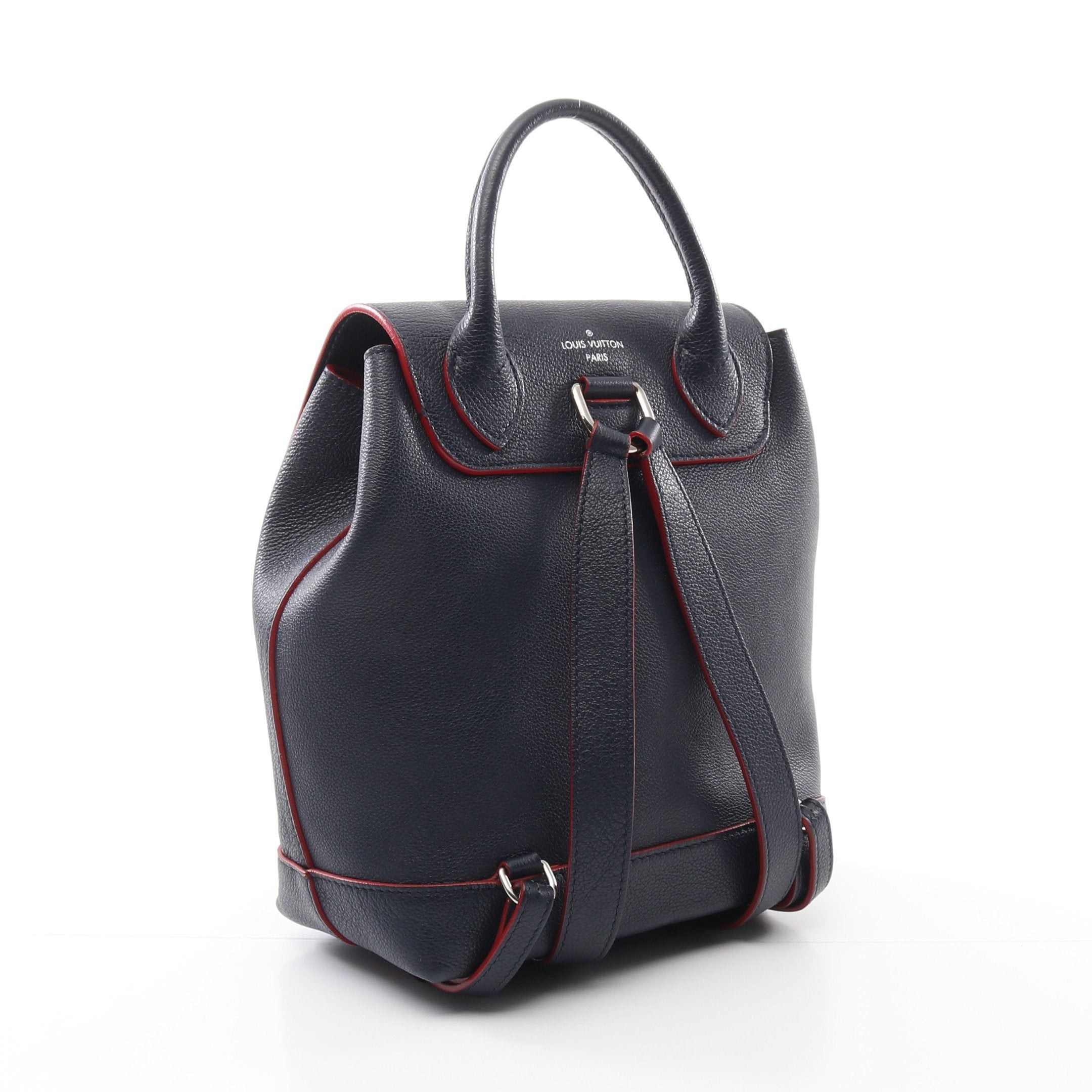 Louis Vuitton Louis Vuitton Rock Me Marine Rouge Backpack Rucksack Leather Navy Red Size ONE SIZE - 2 Thumbnail