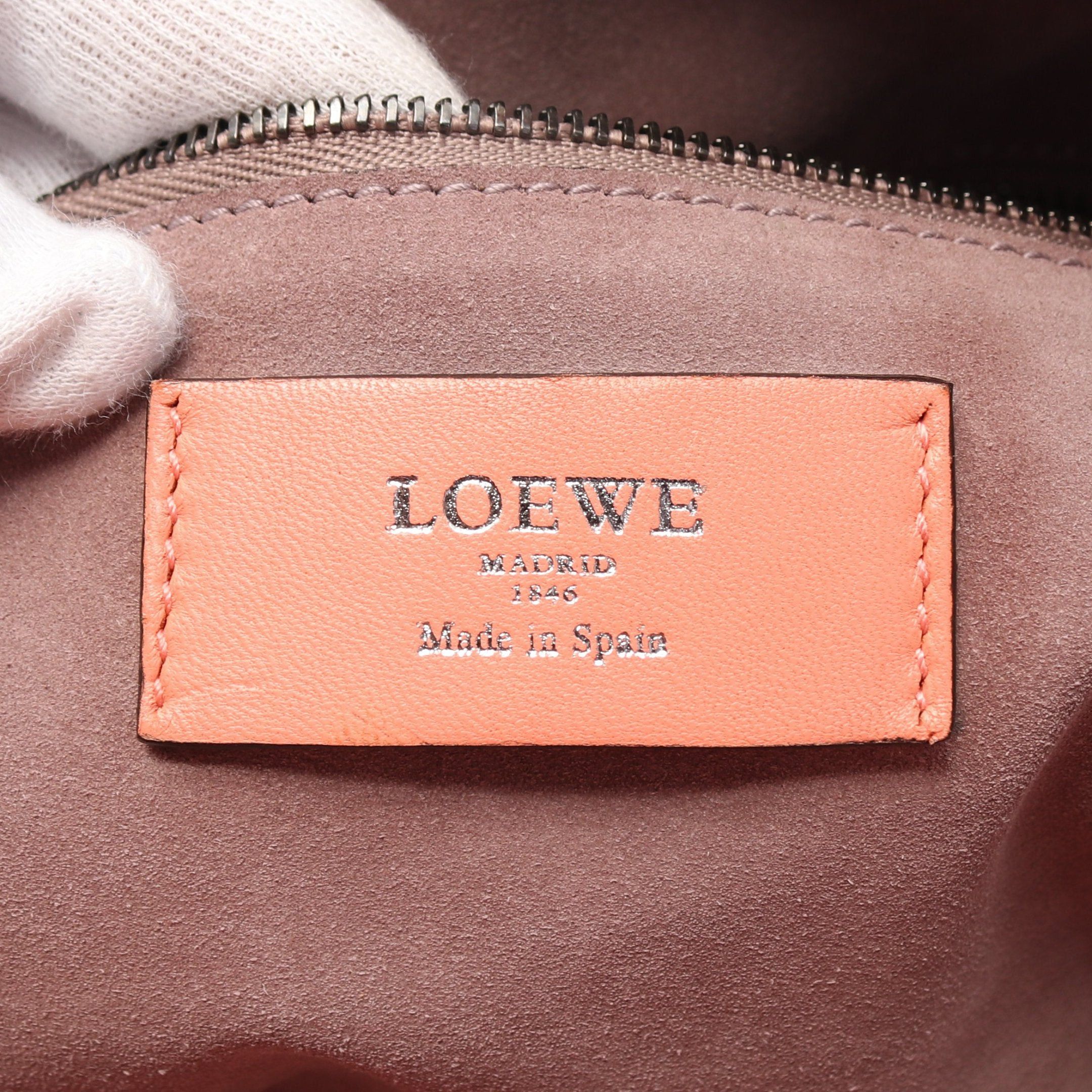 Loewe Loewe Anagram Handbag Tote Bag Emboss Botanical Leather Pink Size ONE SIZE - 4 Thumbnail