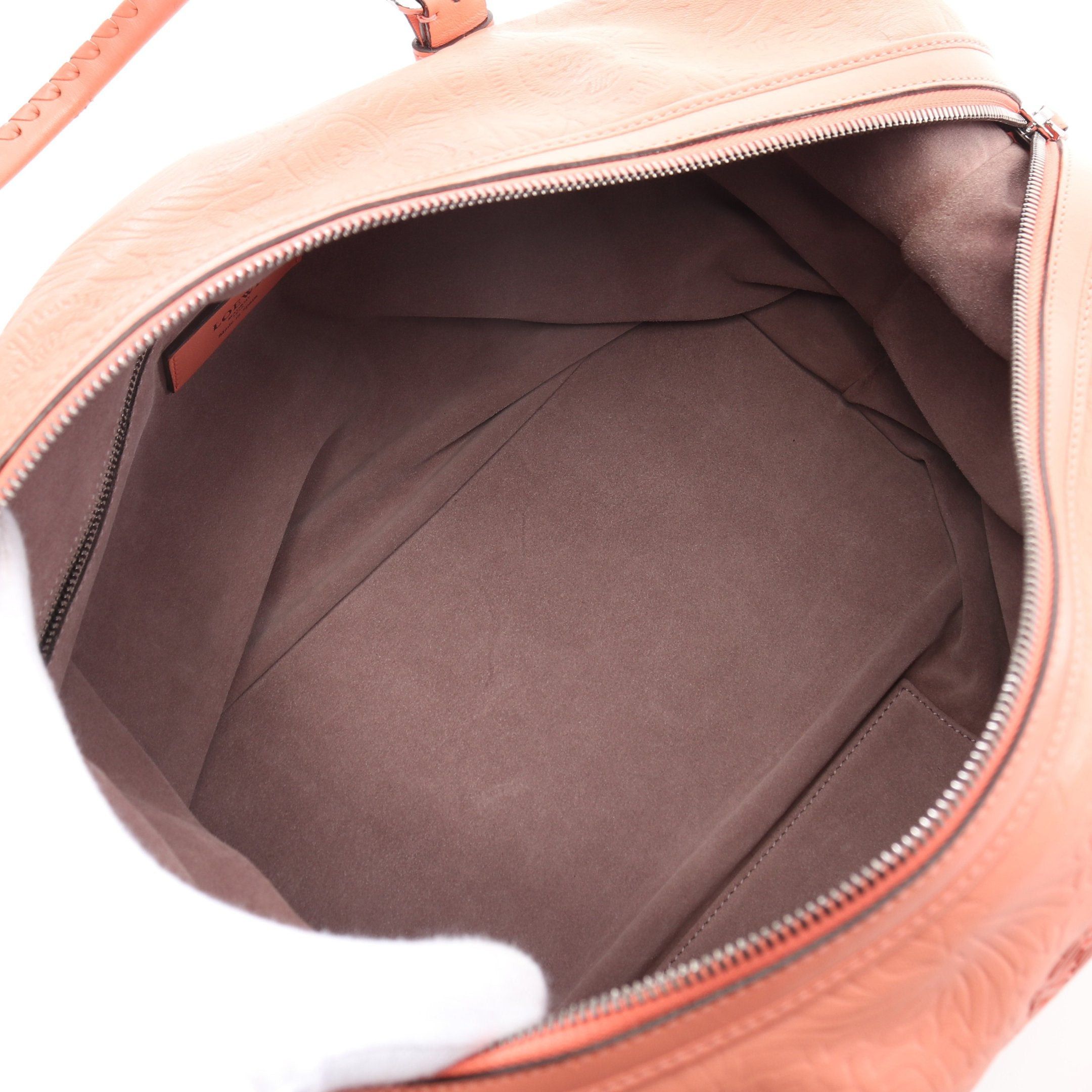 Loewe Loewe Anagram Handbag Tote Bag Emboss Botanical Leather Pink Size ONE SIZE - 3 Thumbnail