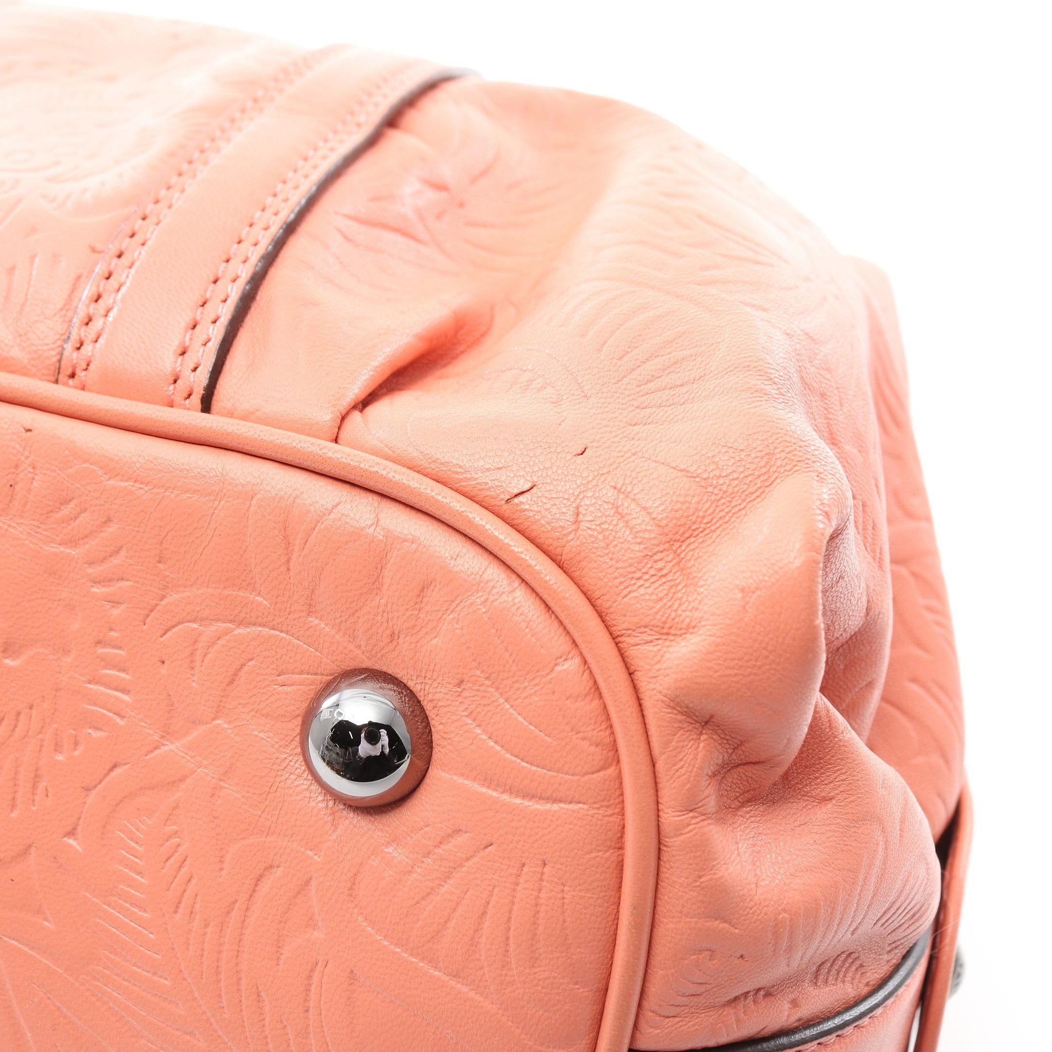 Loewe Loewe Anagram Handbag Tote Bag Emboss Botanical Leather Pink Size ONE SIZE - 5 Thumbnail
