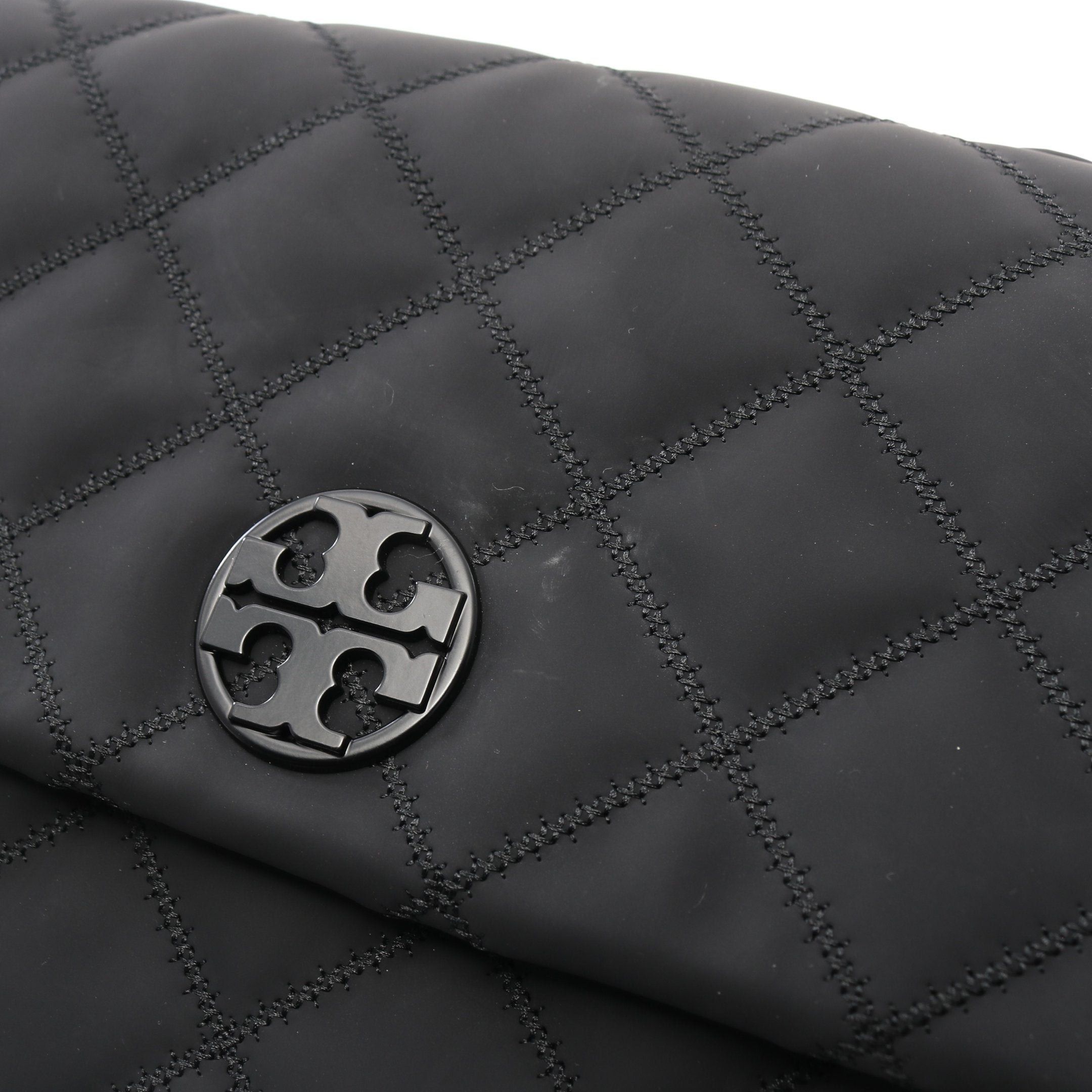 Tory Burch Tory Burch Willa Matte Shoulder Double Chain Bag Leather Black Size ONE SIZE - 8 Thumbnail