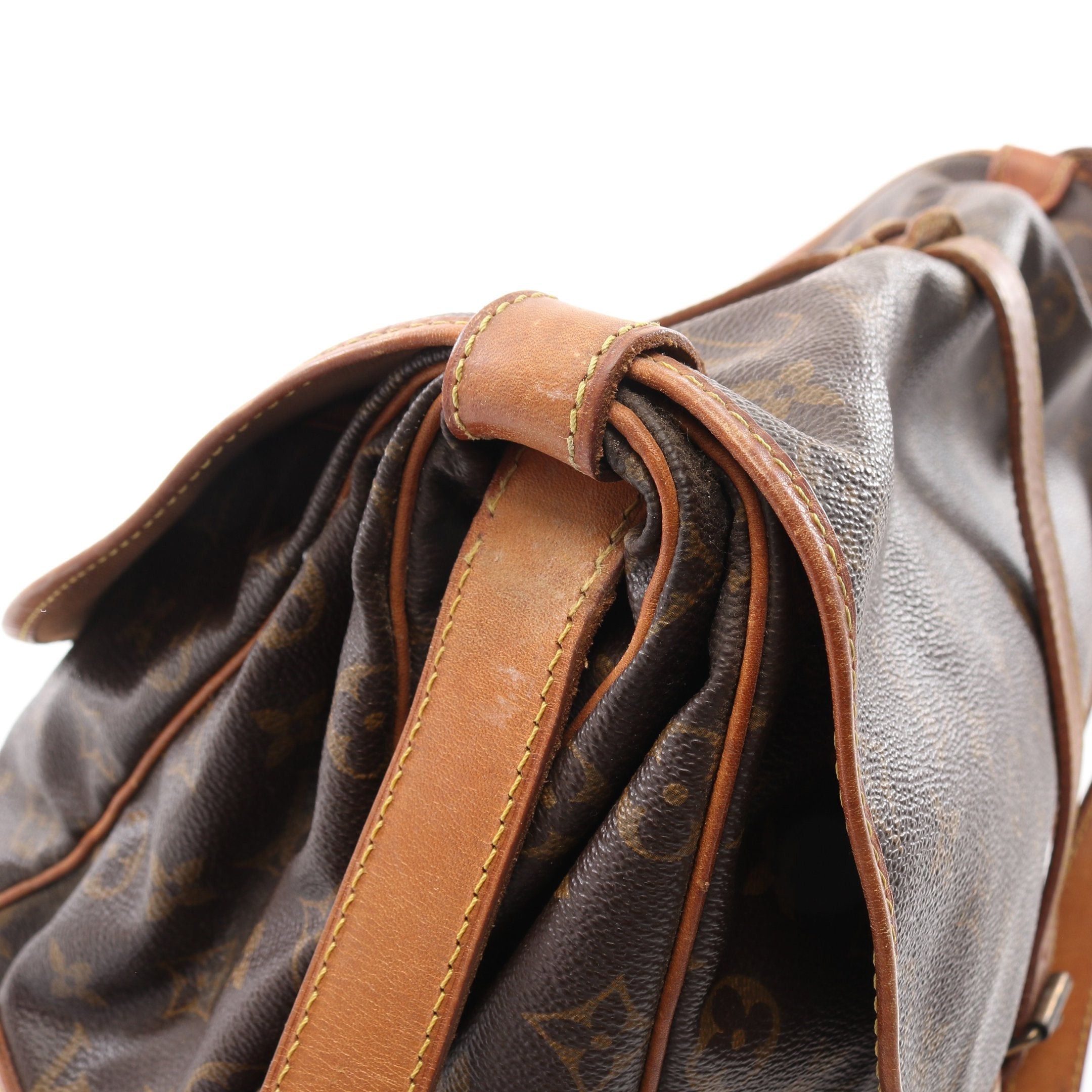 Louis Vuitton Louis Vuitton Saumur 35 Monogram Shoulder Bag Leather Brown Size ONE SIZE - 11 Thumbnail