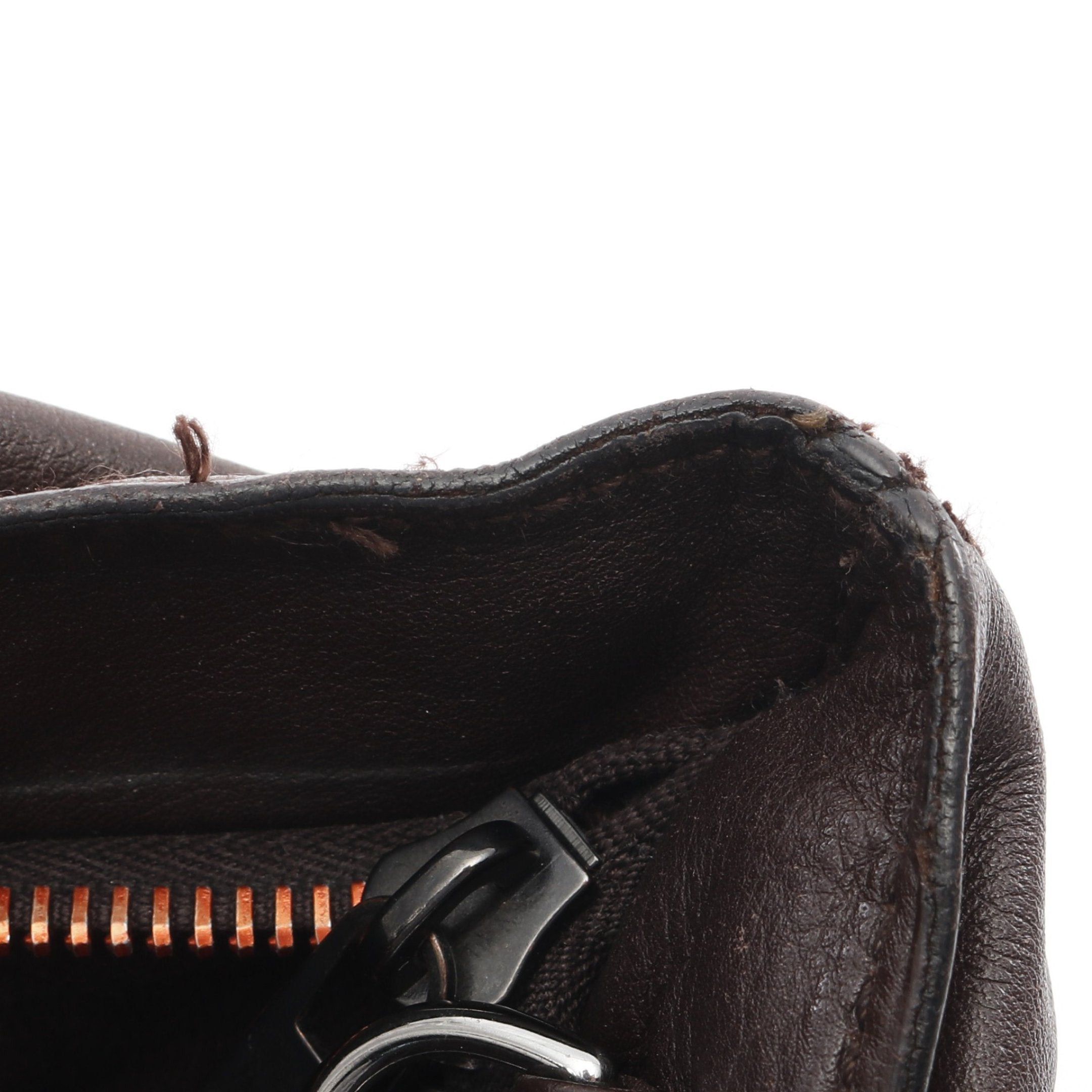 Hermes Hermes Caravan Horizontal Mm Handbag Veau Derma Dark Brown Silver Hardware Size ONE SIZE - 7 Thumbnail