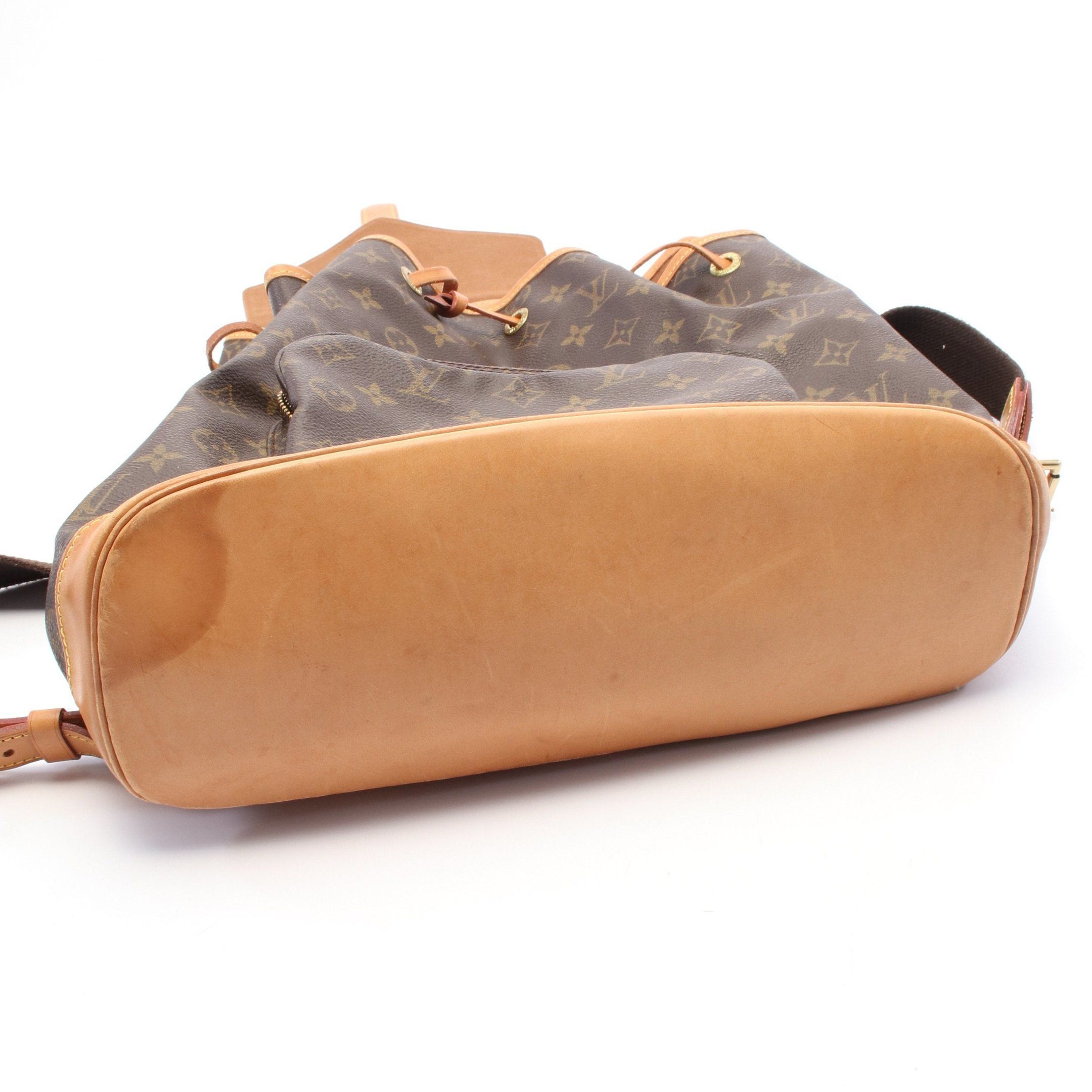 Louis Vuitton Louis Vuitton Montsouris Gm Monogram Backpack Rucksack Leather Brown Size ONE SIZE - 7 Thumbnail