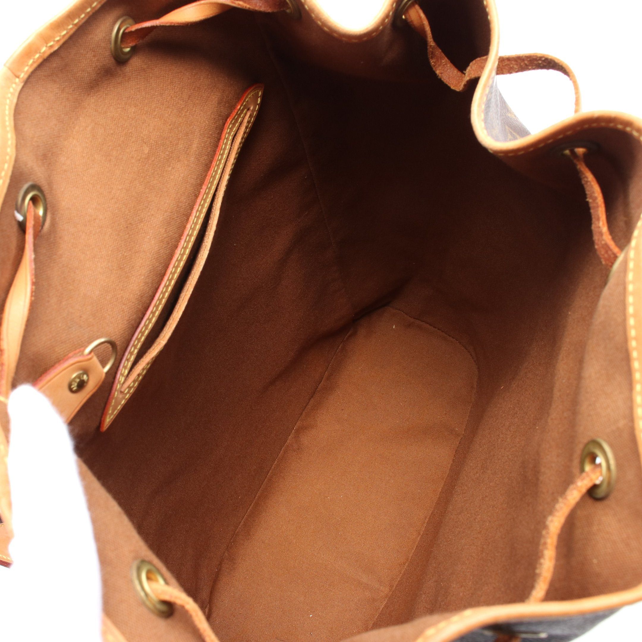 Louis Vuitton Louis Vuitton Montsouris Gm Monogram Backpack Rucksack Leather Brown Size ONE SIZE - 3 Thumbnail