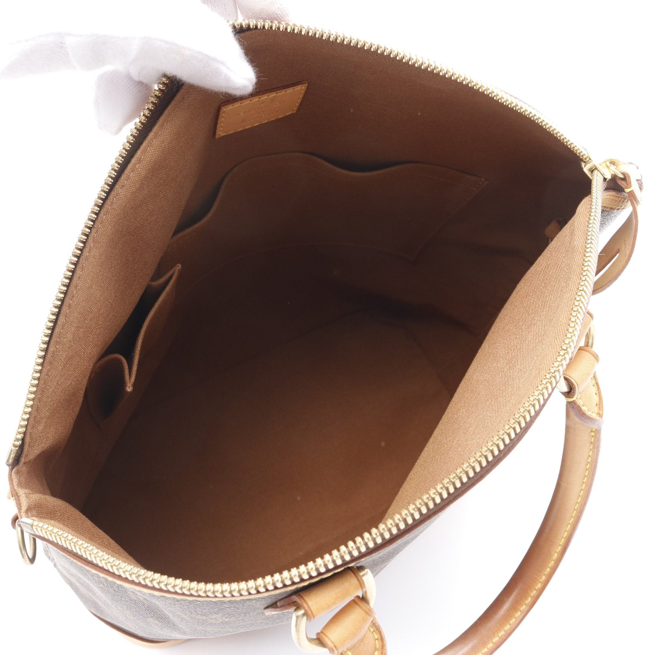 Louis Vuitton Louis Vuitton Lockit Vertical Monogram Handbag Leather Brown Size ONE SIZE - 3 Thumbnail