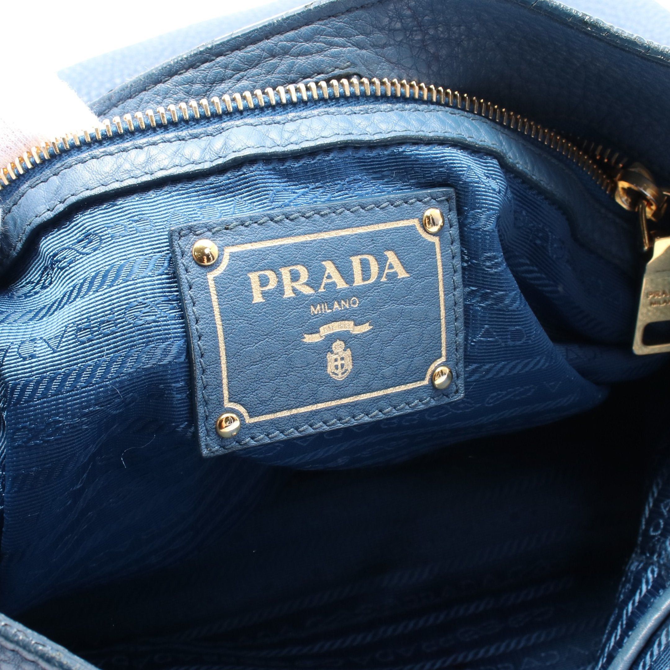 Prada Prada One Shoulder Bag Leather Blue Size ONE SIZE - 4 Thumbnail