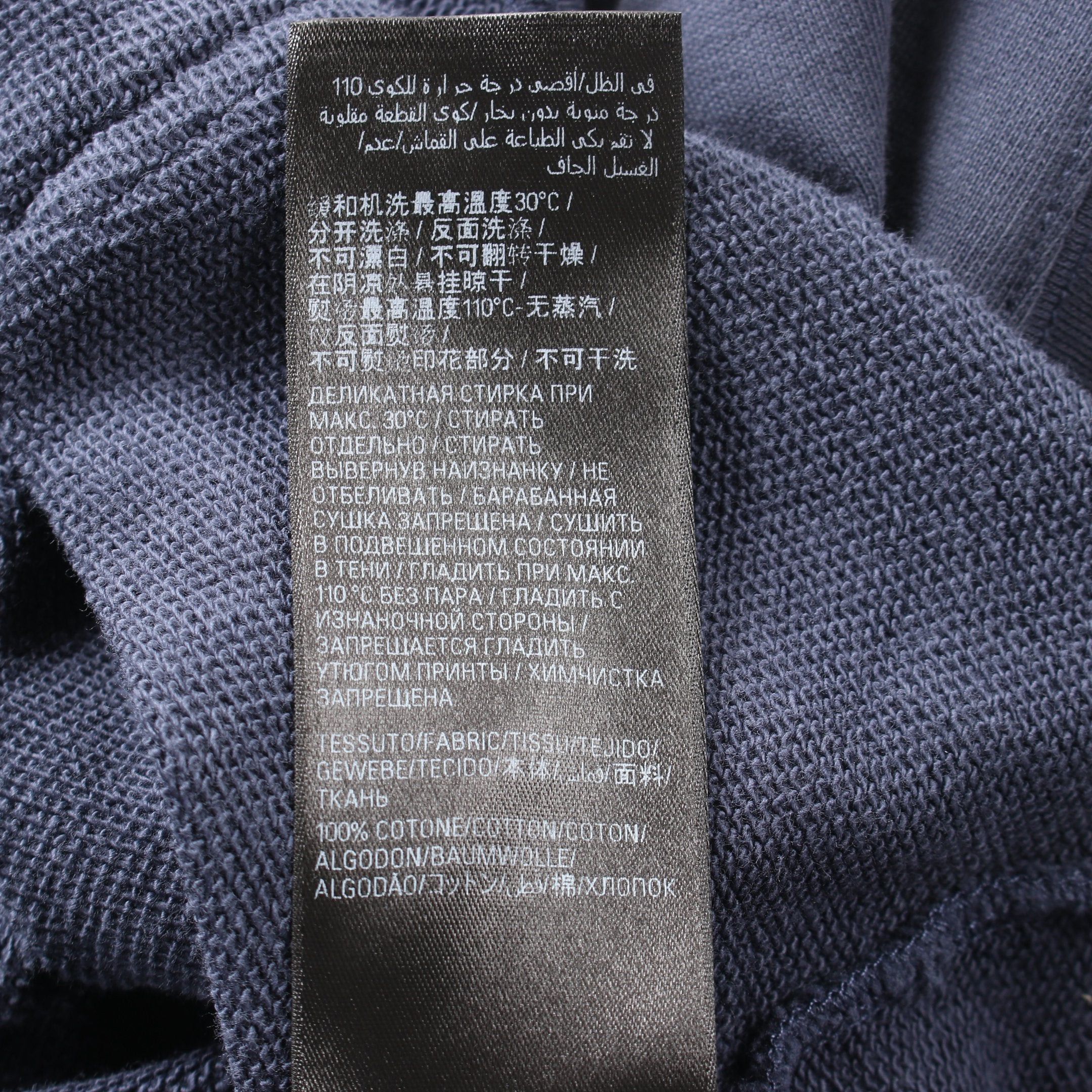 Balenciaga Balenciaga Crypto Bb Logo Pullover Hoodie Cotton Navy Beige Damage Processing Size ONE SIZE - 4 Thumbnail