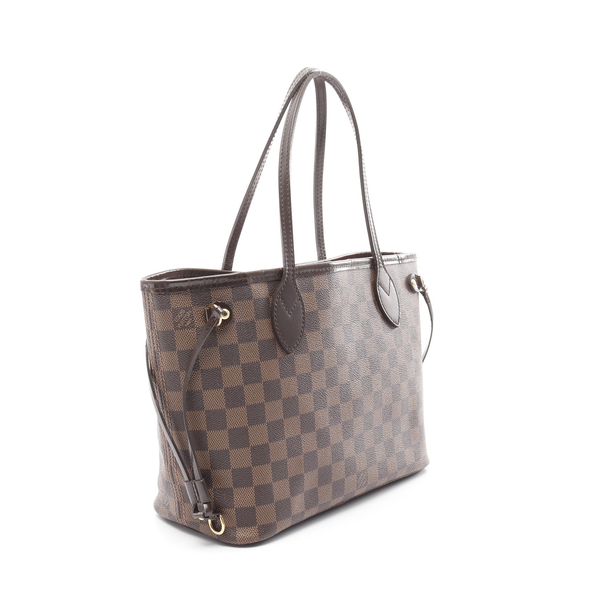 Louis Vuitton Louis Vuitton Neverfull Pm Damier Ebene Handbag Tote Bag Leather Brown Size ONE SIZE - 2 Thumbnail