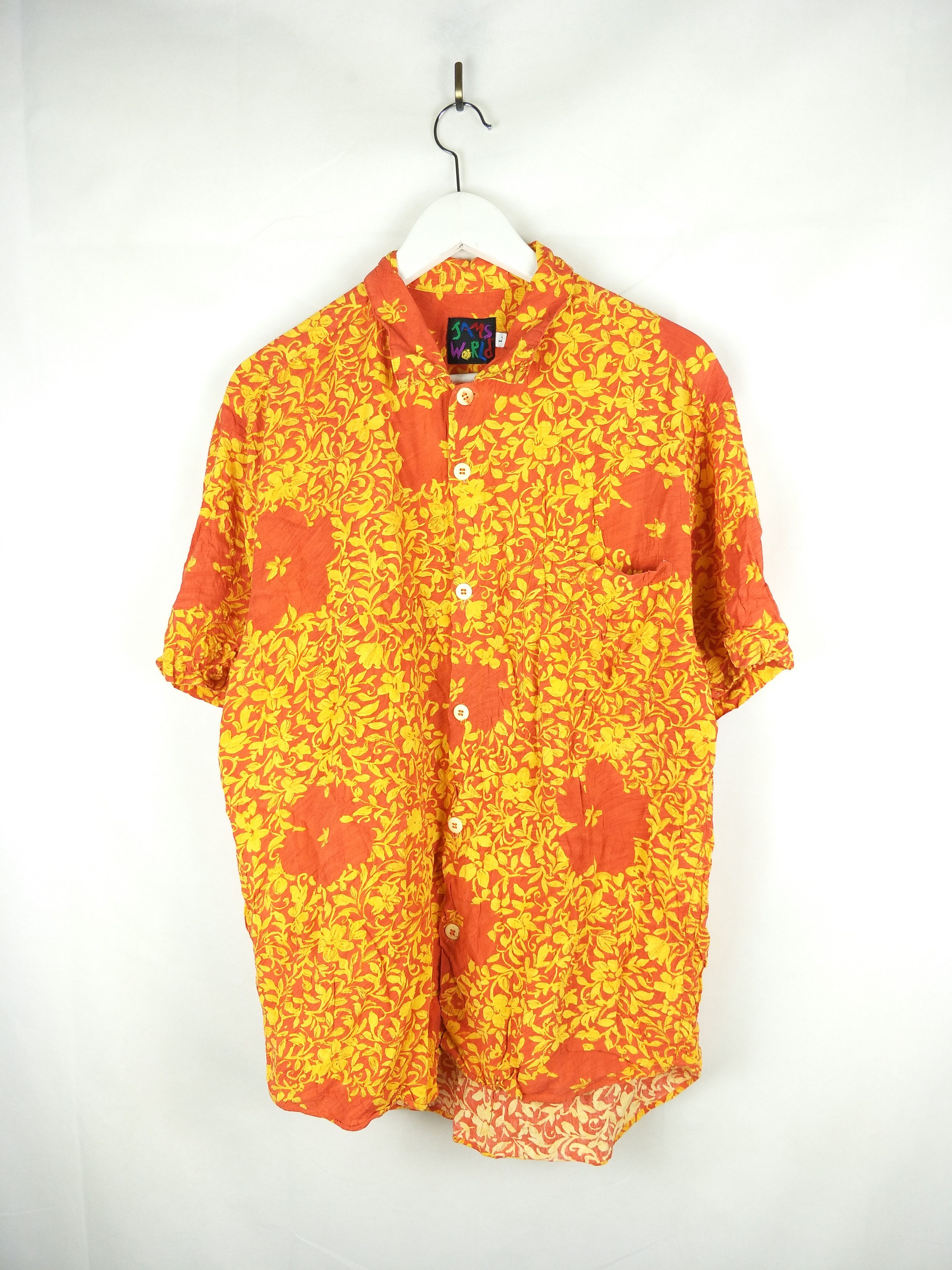 Jams World Hawaiian Rayonese Button Shirt Super Soft Thin