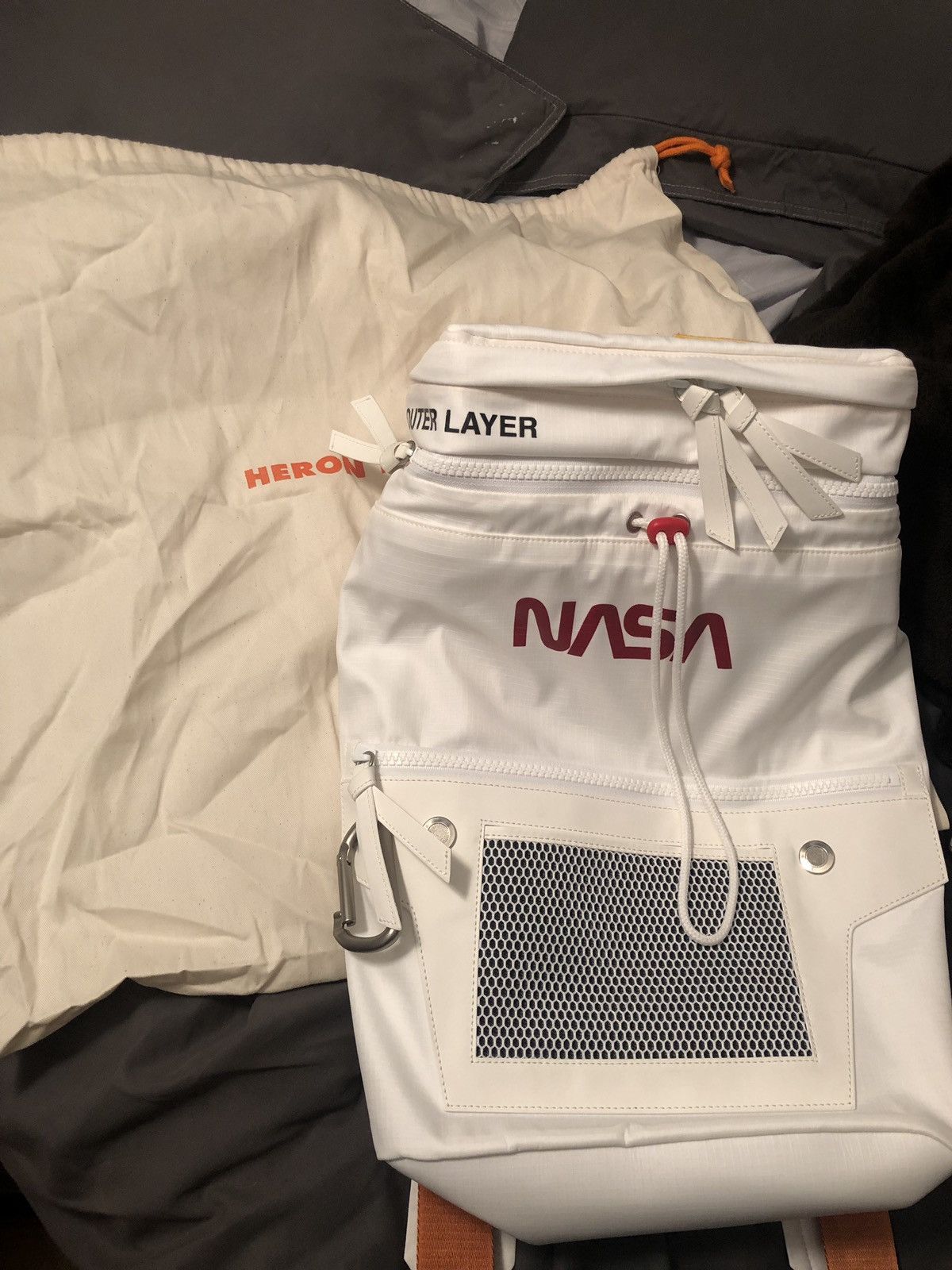 Heron preston backpack outlet nasa