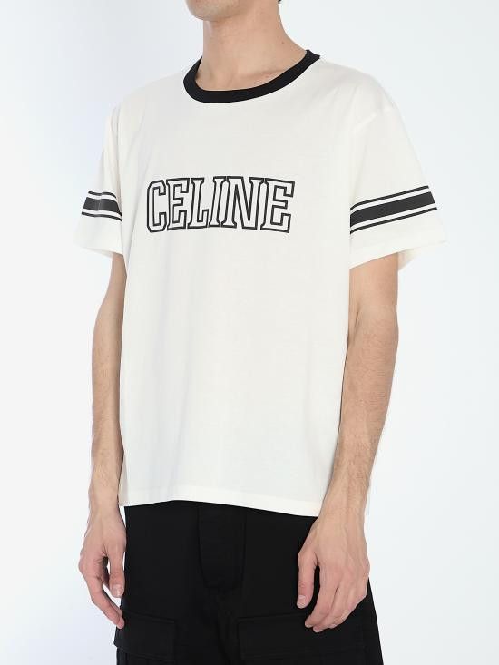 Celine CELINE Men T-Shirts RX02N671Q WHITE Size US M / EU 48-50 / 2 - 2 Thumbnail