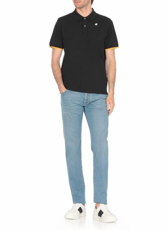 K-Way K-WAY Men Polo Shirts K1125BW K89 Blue Size US L / EU 52-54 / 3 - 2 Thumbnail