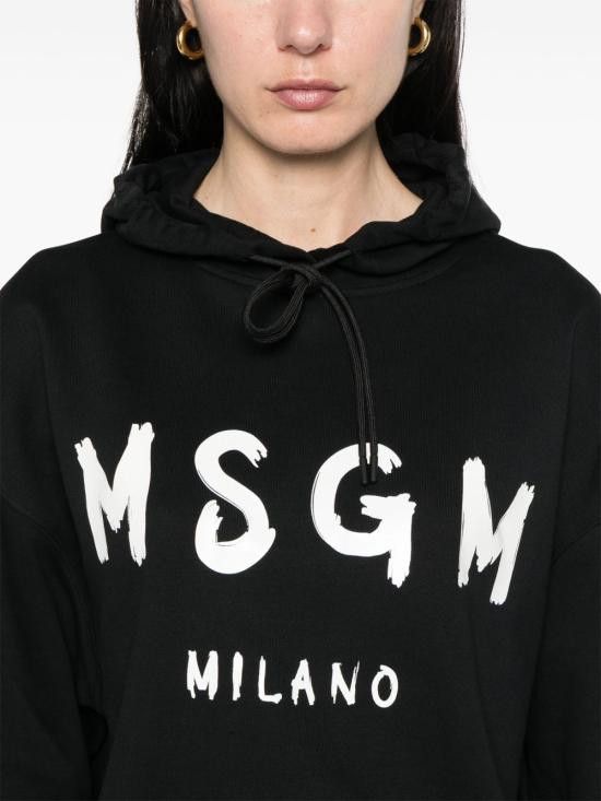MSGM MSGM Women Hoodies 2000MDM515 30000099 Black Size M / US 6-8 / IT 42-44 - 3 Thumbnail