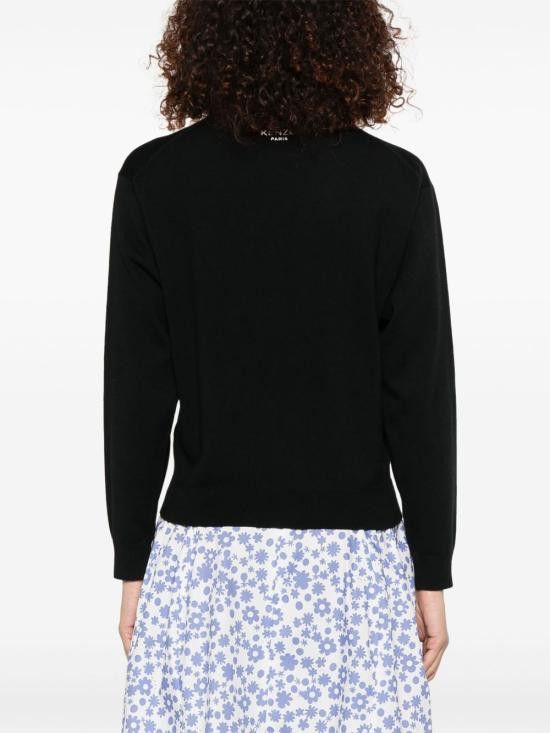 Kenzo KENZO Women Sweater FF52PU7123LB 99J Black Size M / US 6-8 / IT 42-44 - 2 Thumbnail