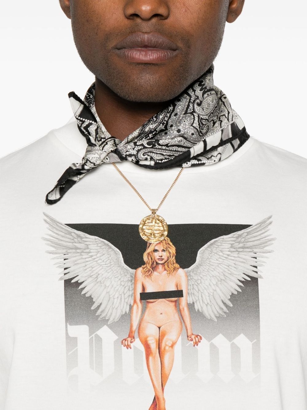Palm Angels `Crystal Pin Up` T-Shirt Size US XL / EU 56 / 4 - 4 Thumbnail