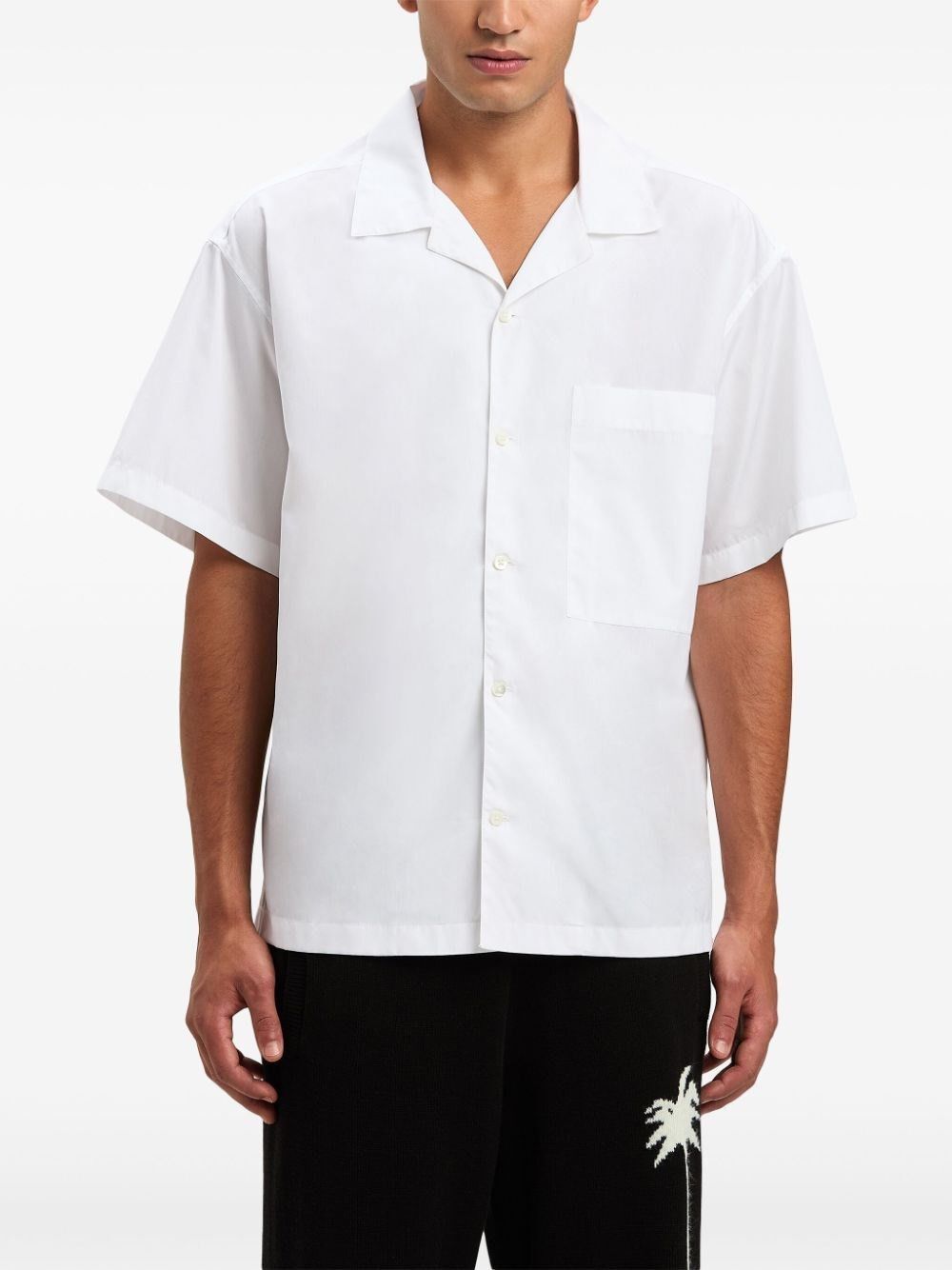 Palm Angels `Curved Logo Classic` Short Sleeve Shirt Size US XL / EU 56 / 4 - 5 Thumbnail