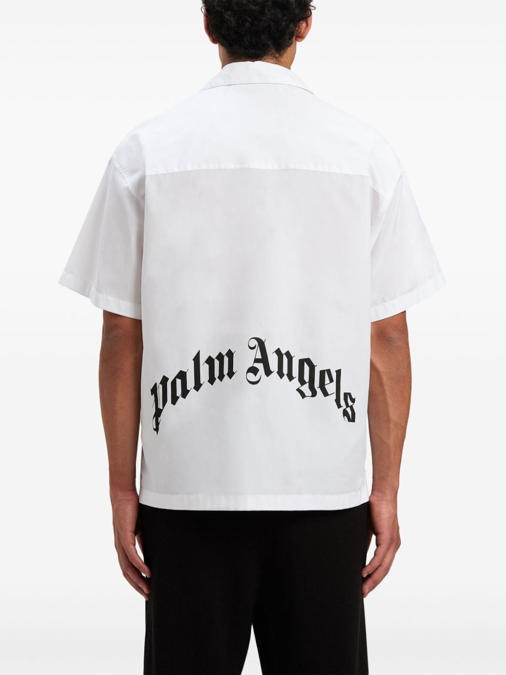 Palm Angels `Curved Logo Classic` Short Sleeve Shirt Size US XL / EU 56 / 4 - 4 Thumbnail