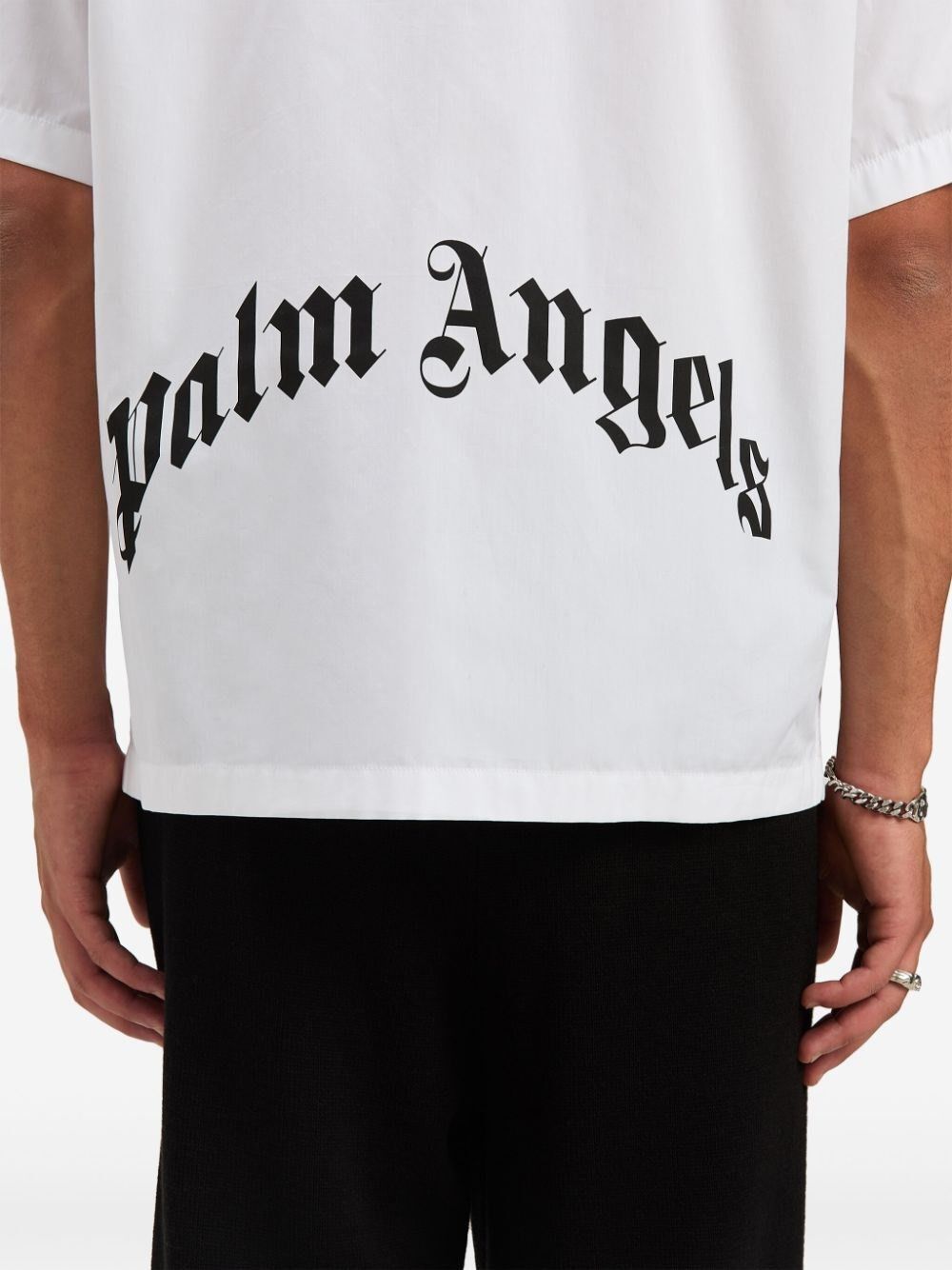 Palm Angels `Curved Logo Classic` Short Sleeve Shirt Size US XL / EU 56 / 4 - 6 Thumbnail