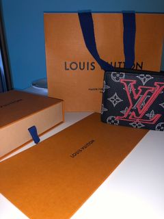 Pre-Owned Louis Vuitton Long Wallet Zippy Organizer Navy Neon Red Monogram  Ink Upside Down M62931 Canvas CA2118 LOUIS VUITTON Kim Jones Collaboration  Limited Round (Good) 