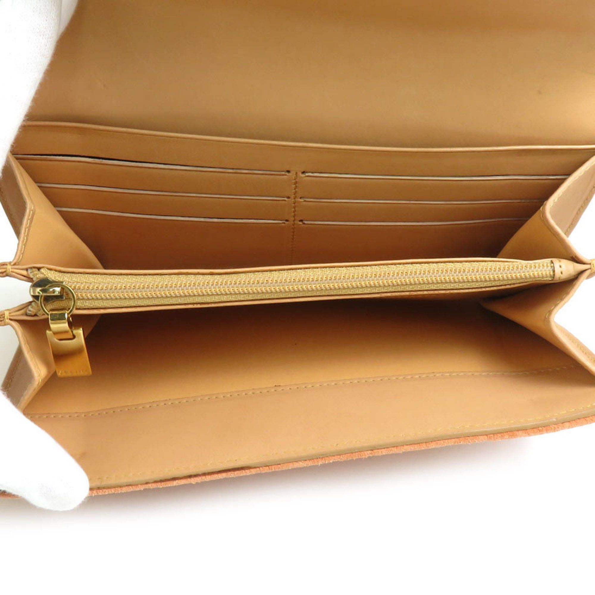 Celine CELINE Long Wallet Suede Orange Beige Women's e60237a Size ONE SIZE - 3 Thumbnail