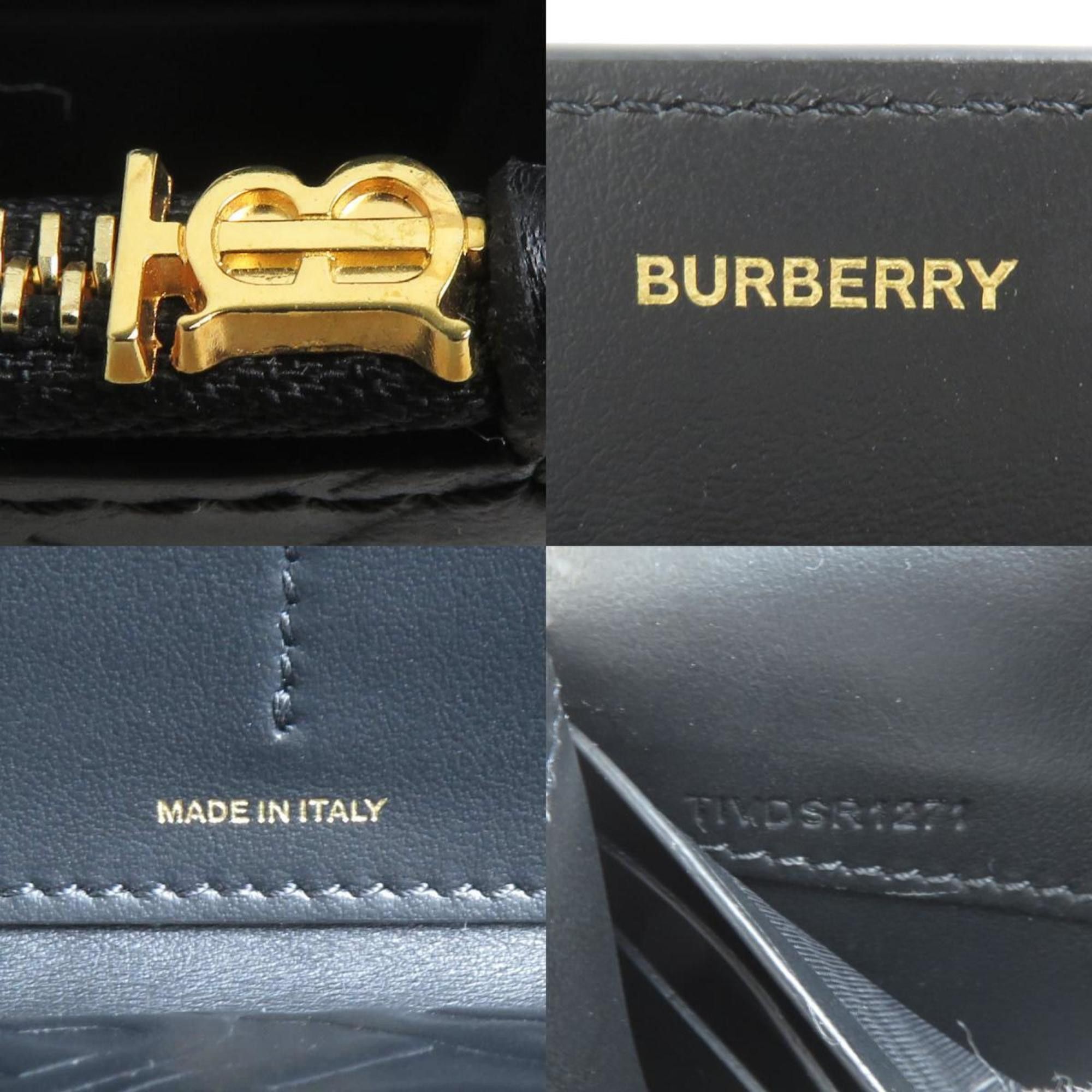 Burberry Burberry Long Wallet Leather Black Men's Women's h31049k Size ONE SIZE - 5 Thumbnail