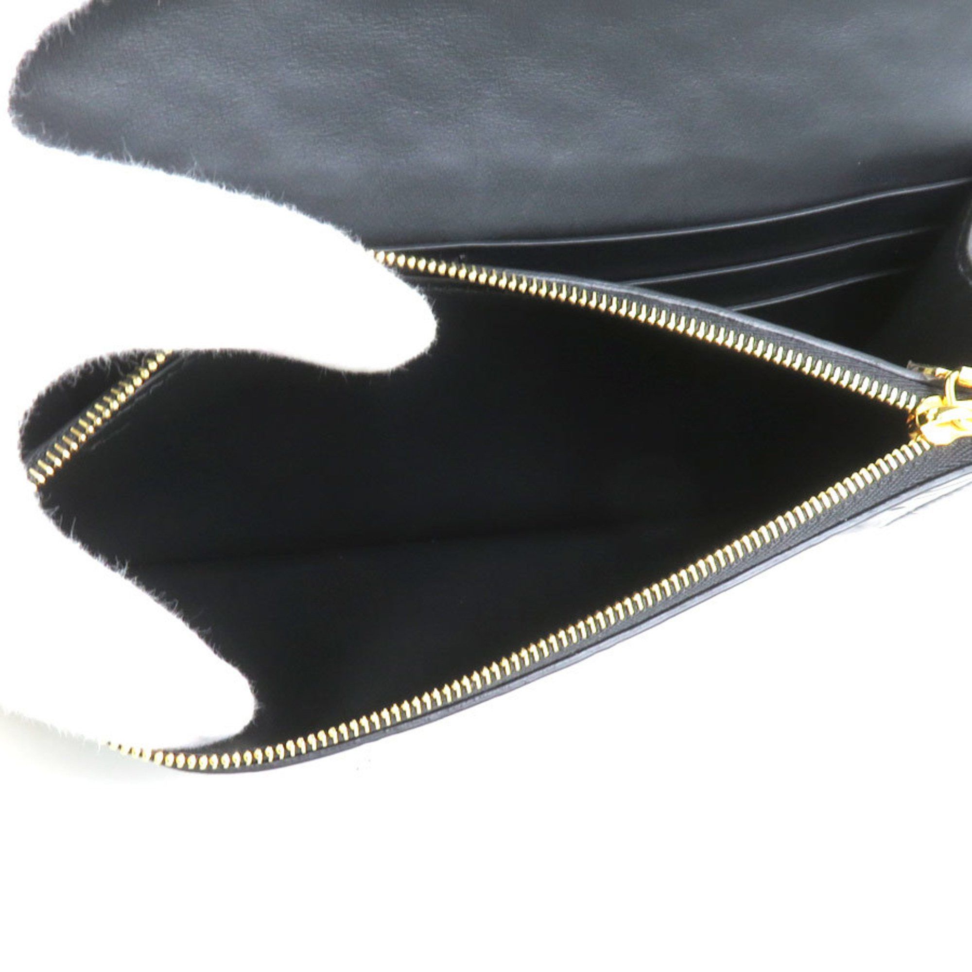 Burberry Burberry Long Wallet Leather Black Men's Women's h31049k Size ONE SIZE - 4 Thumbnail