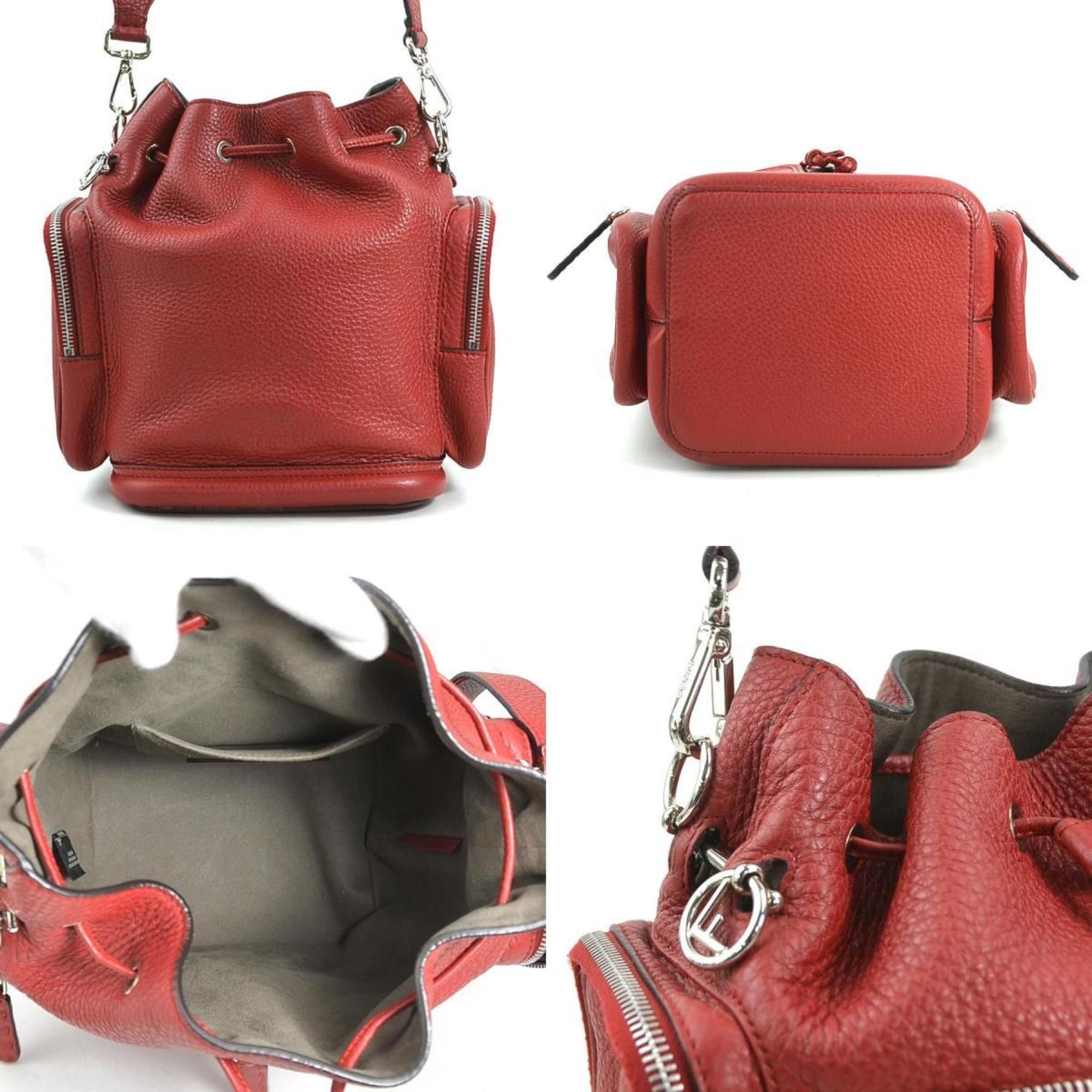 Fendi FENDI Shoulder Bag Montresor Leather Burgundy Silver Women's 8BT301-NDU e60233a Size ONE SIZE - 3 Thumbnail
