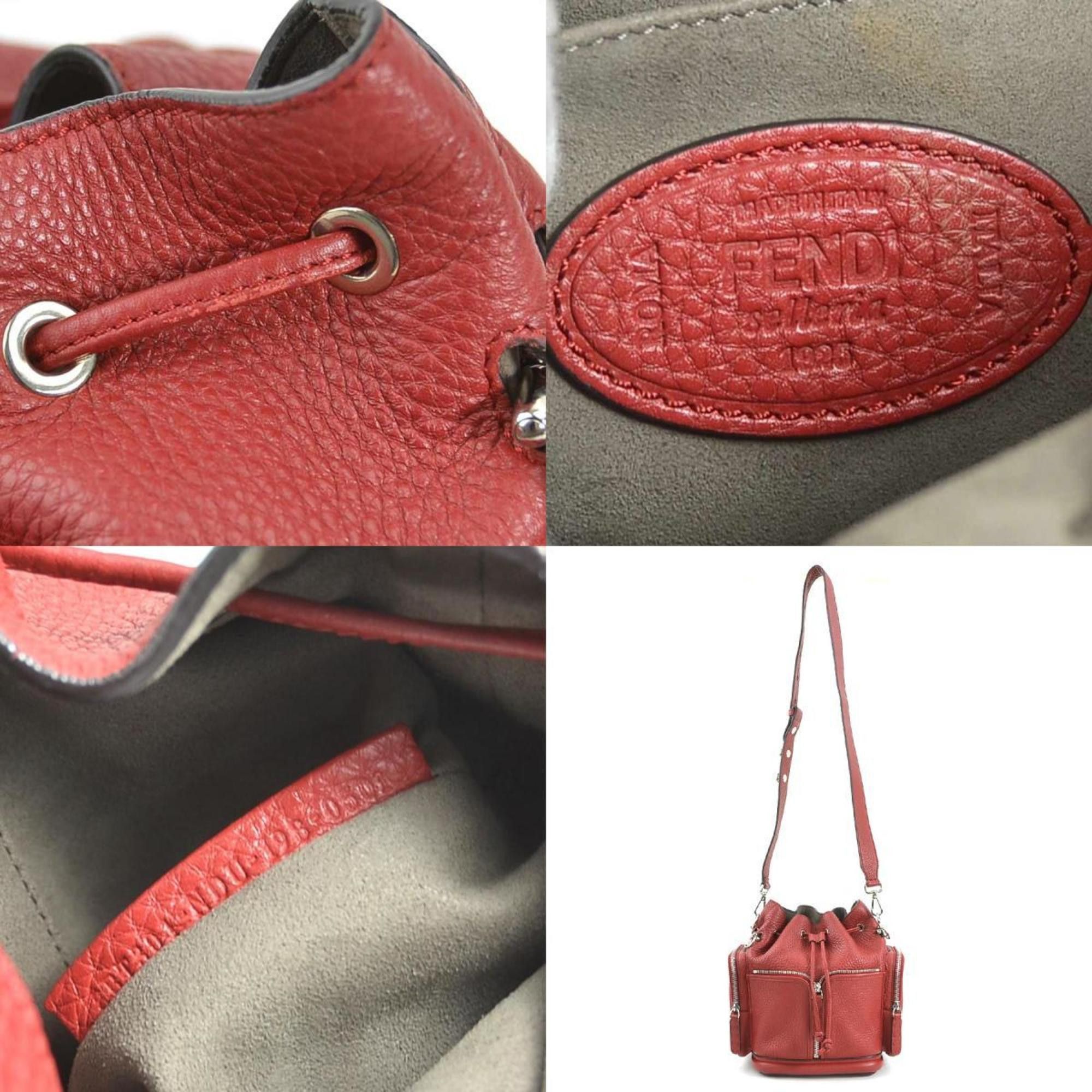 Fendi FENDI Shoulder Bag Montresor Leather Burgundy Silver Women's 8BT301-NDU e60233a Size ONE SIZE - 5 Thumbnail