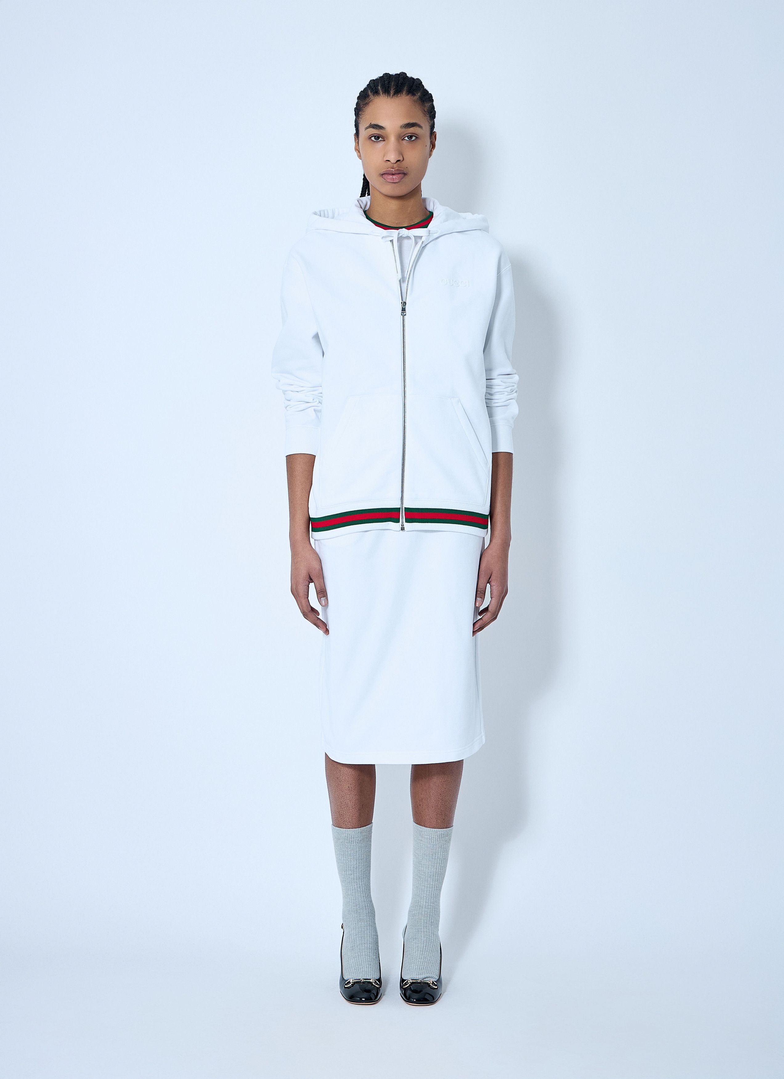 Gucci Web Trim Hooded Sweatshirt Size XS / US 0-2 / IT 36-38 - 2 Thumbnail