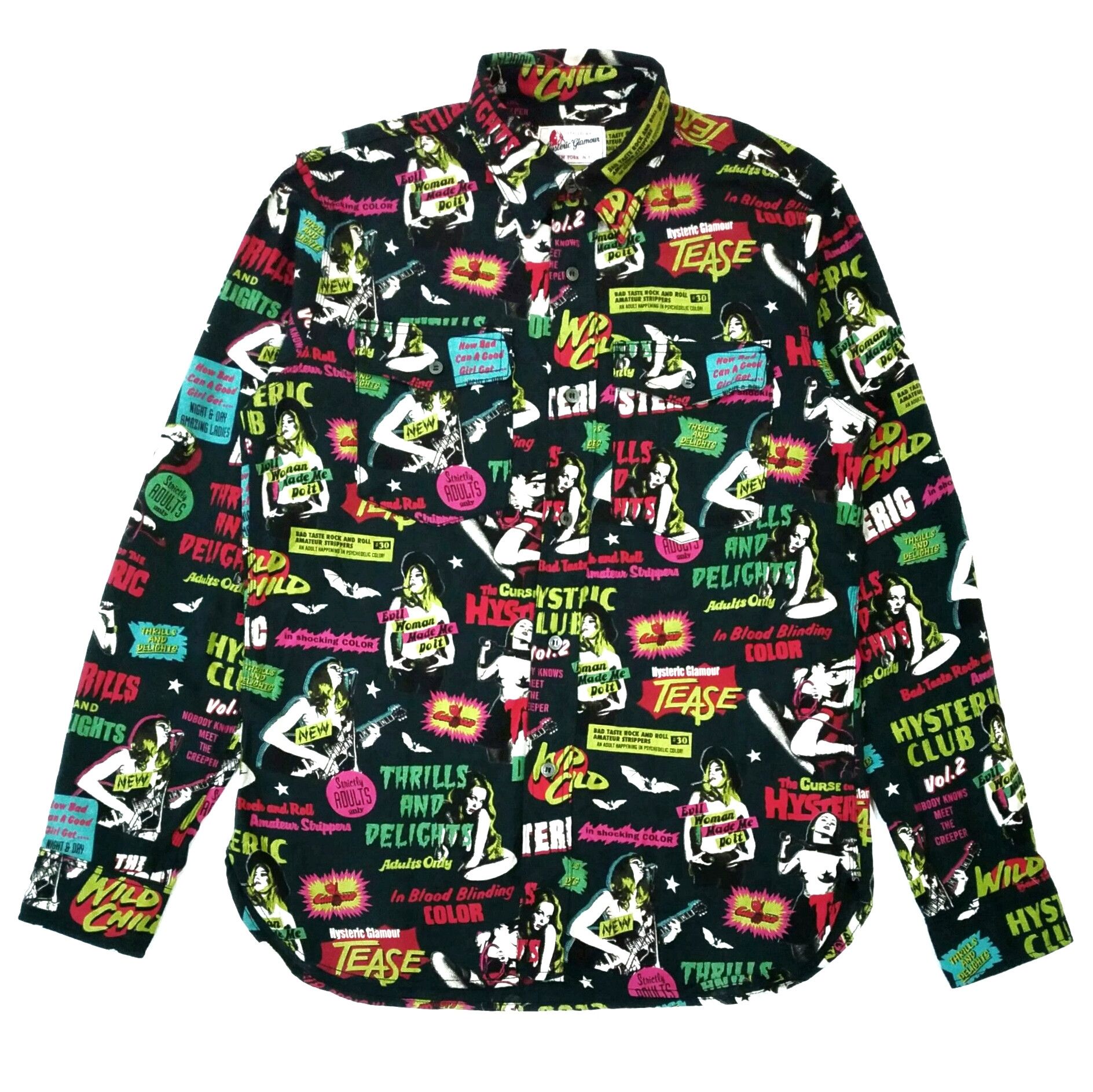 Hysteric Glamour Vintage Hysteric Glamour Thrills& Delights Long Sleeve Shirt Size US M / EU 48-50 / 2 - 1 Thumbnail