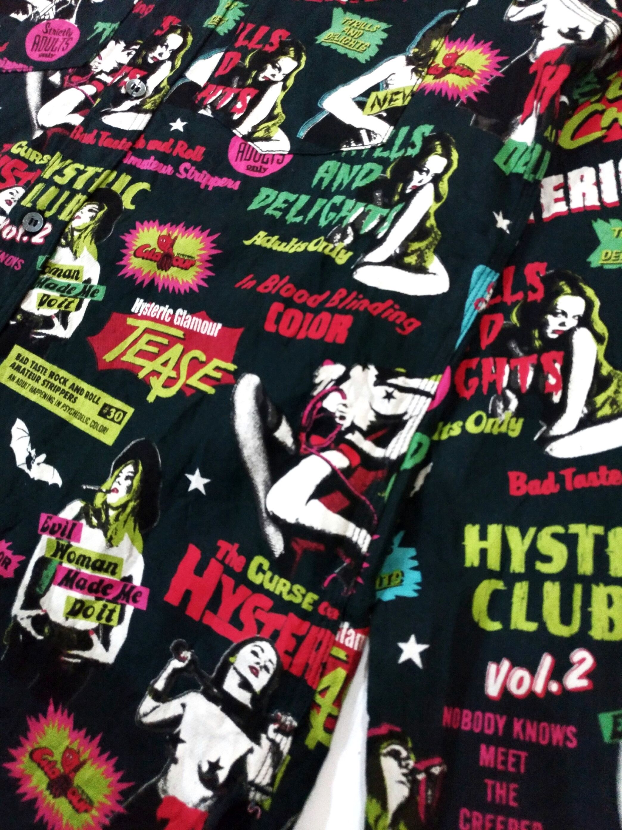 Hysteric Glamour Vintage Hysteric Glamour Thrills& Delights Long Sleeve Shirt Size US M / EU 48-50 / 2 - 7 Thumbnail