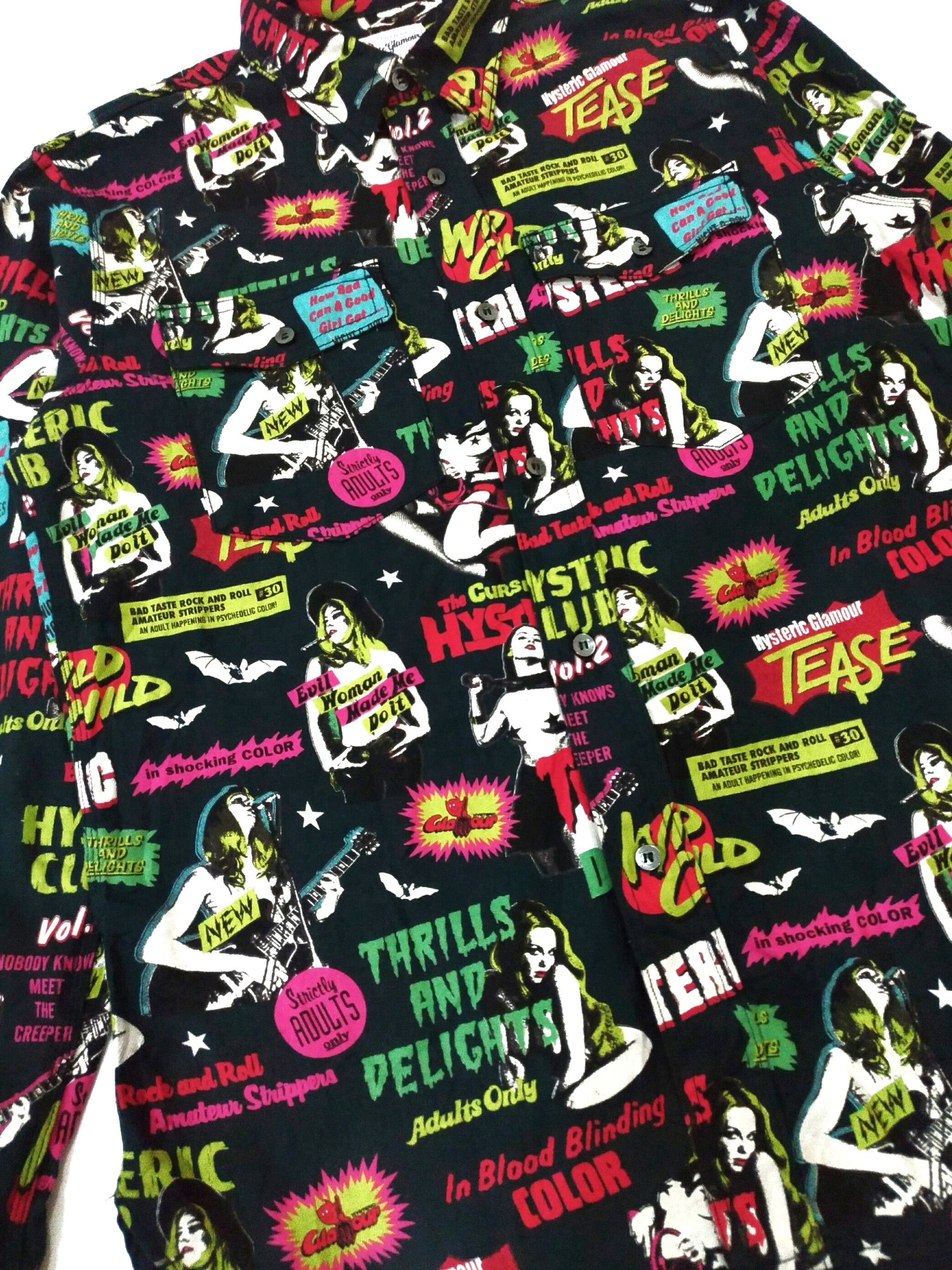 Hysteric Glamour Vintage Hysteric Glamour Thrills& Delights Long Sleeve Shirt Size US M / EU 48-50 / 2 - 6 Thumbnail