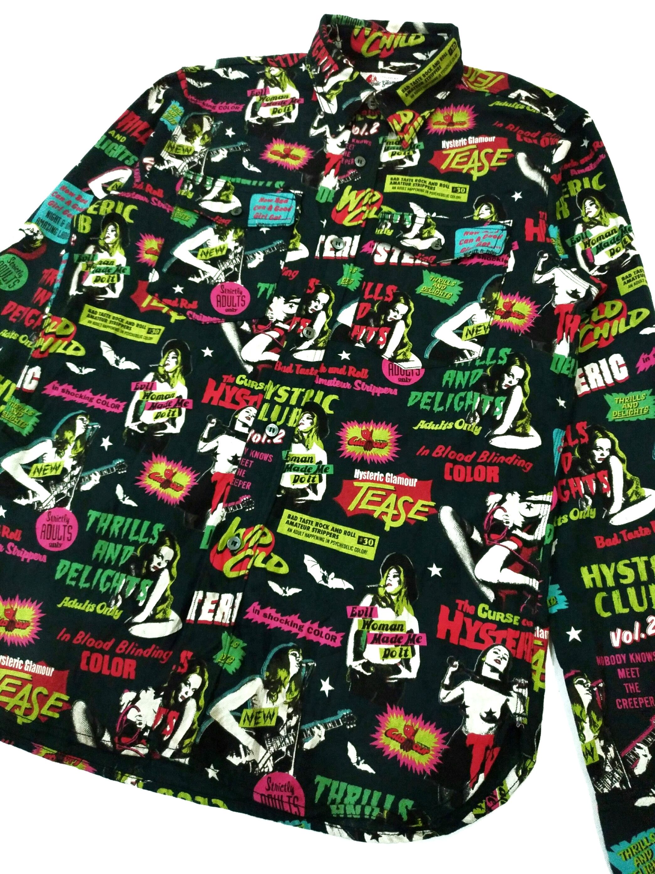 Hysteric Glamour Vintage Hysteric Glamour Thrills& Delights Long Sleeve Shirt Size US M / EU 48-50 / 2 - 5 Thumbnail