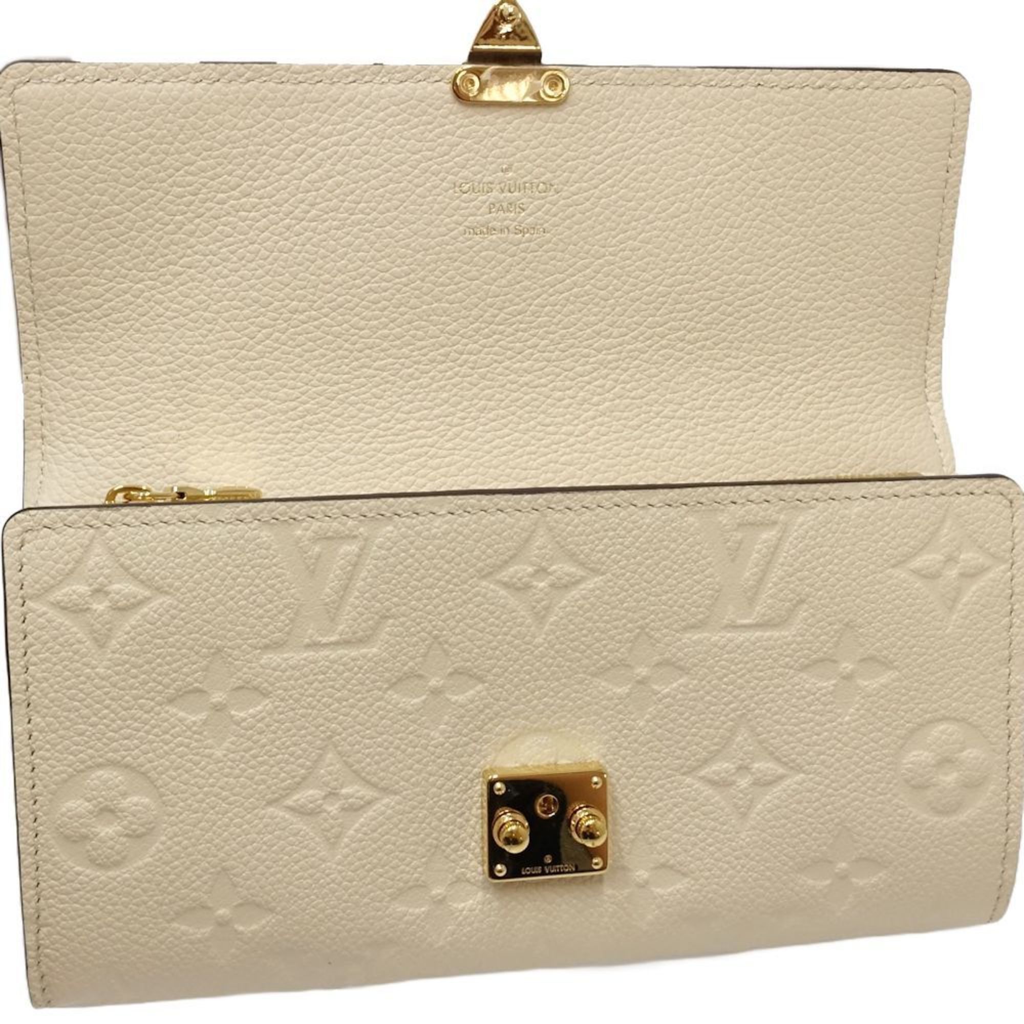 Louis Vuitton Louis Vuitton Long Wallet M83276 Portefeuille Sarah Metis Monogram Empreinte Crème 181319 Size ONE SIZE - 6 Thumbnail