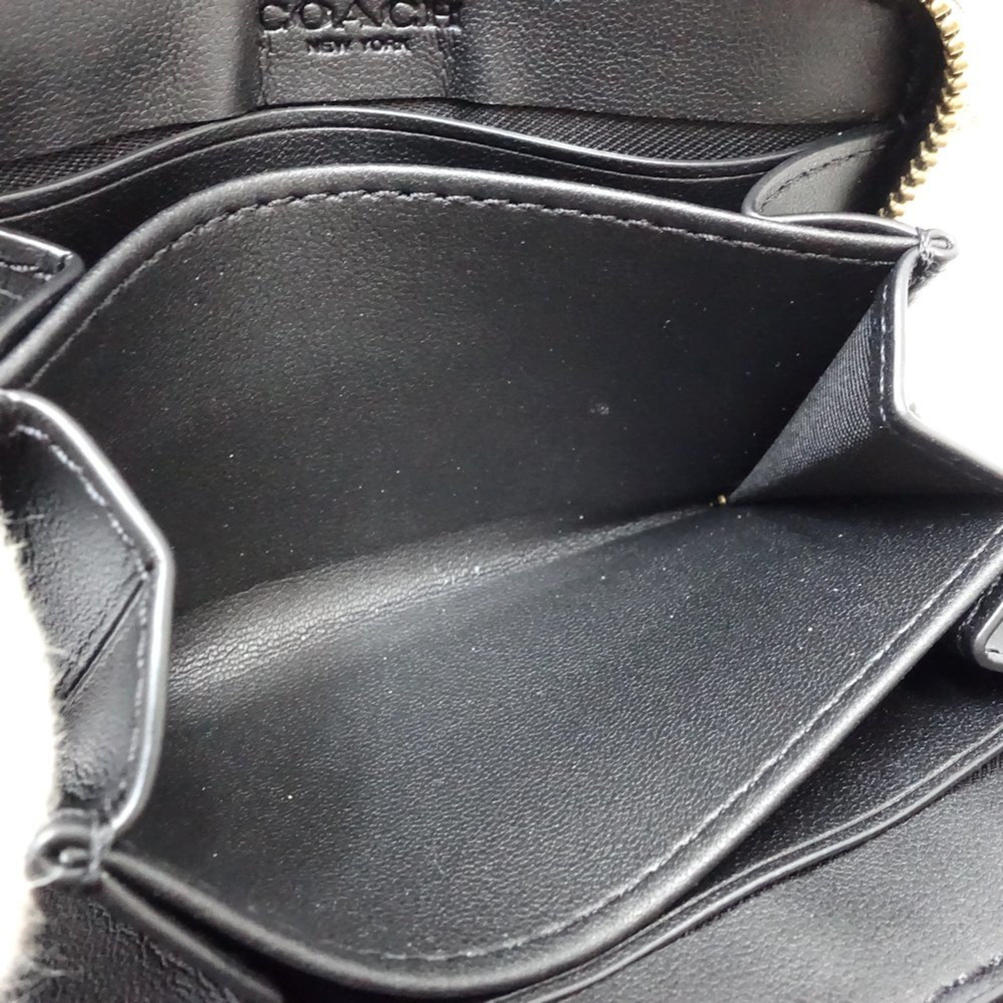 Coach COACH Wallet/Coin Case CM505 Small Zip Business Card Holder/Card Quilted Leather Black 181338 Size ONE SIZE - 6 Thumbnail