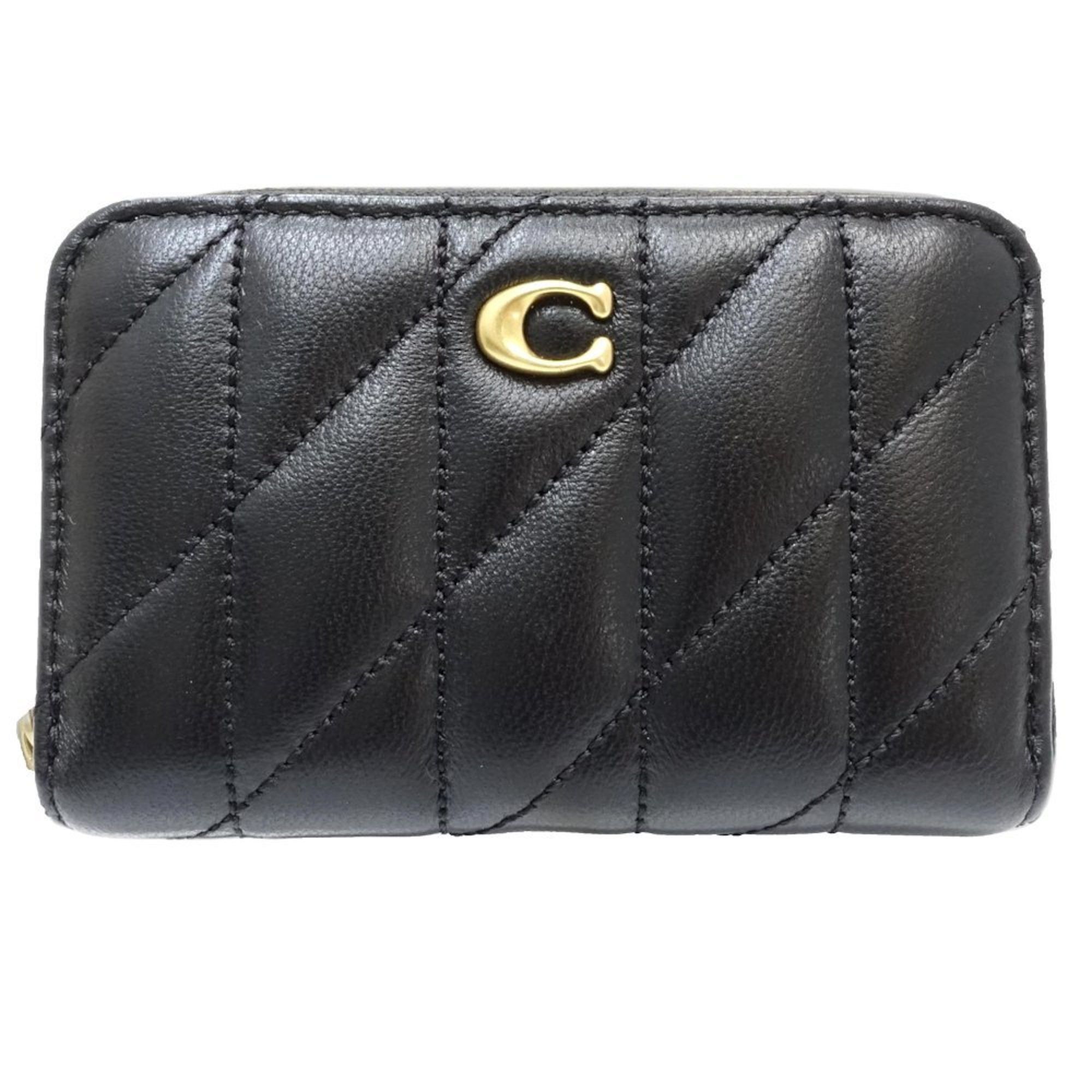 Coach COACH Wallet/Coin Case CM505 Small Zip Business Card Holder/Card Quilted Leather Black 181338 Size ONE SIZE - 10 Thumbnail
