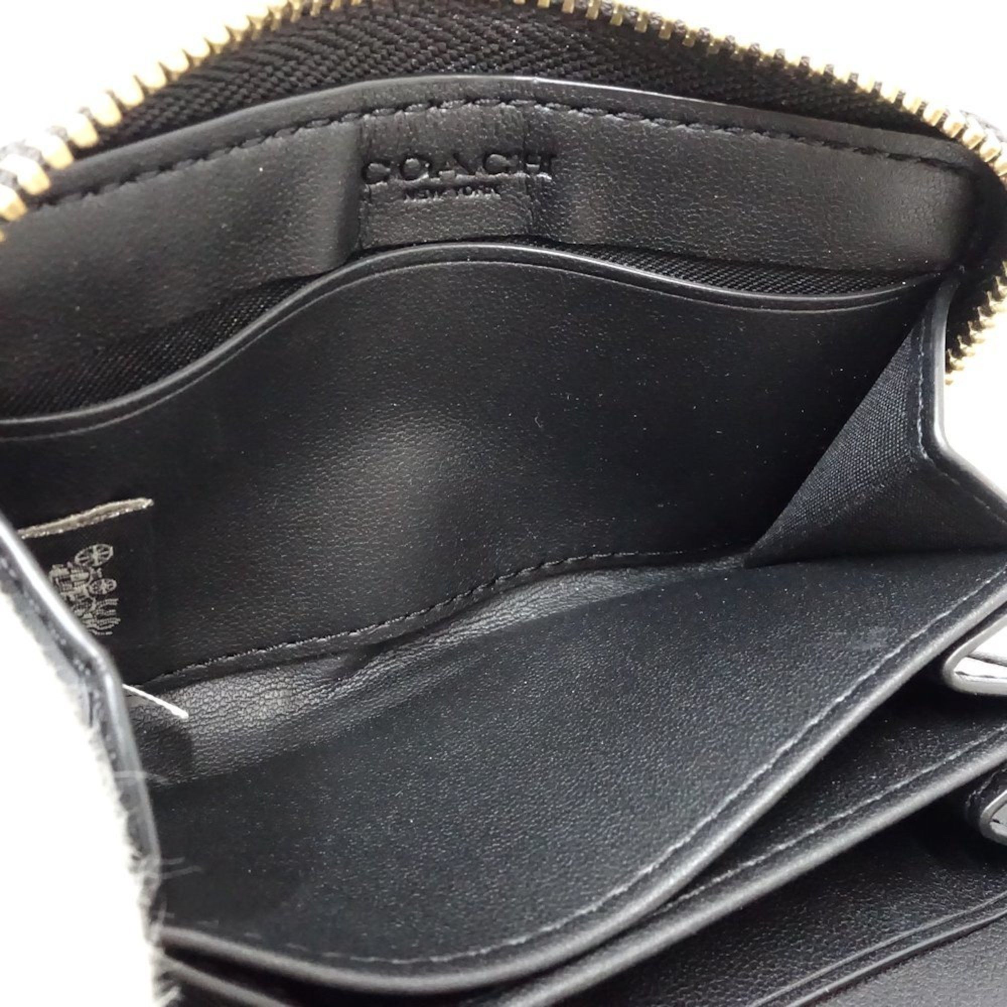 Coach COACH Wallet/Coin Case CM505 Small Zip Business Card Holder/Card Quilted Leather Black 181338 Size ONE SIZE - 7 Thumbnail