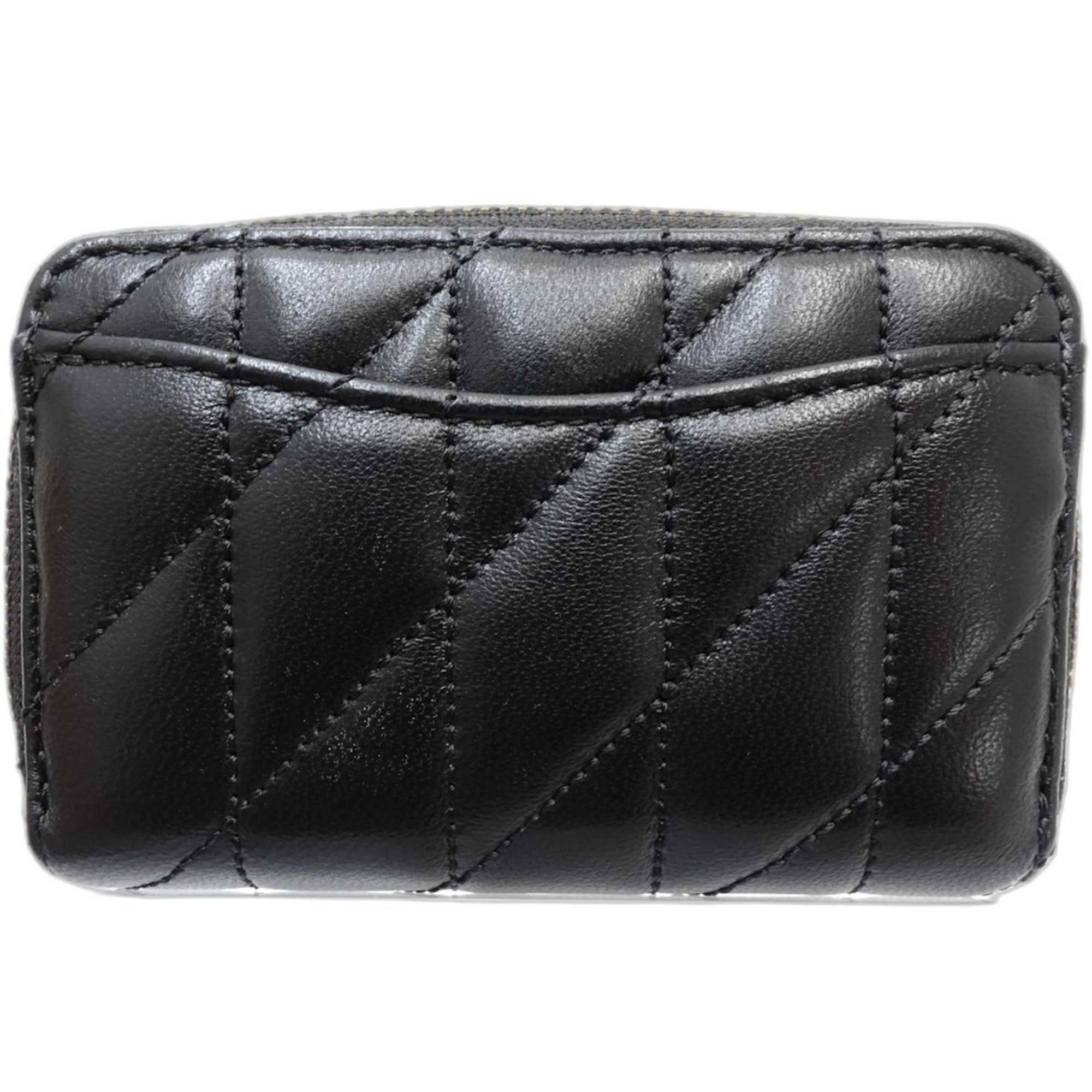 Coach COACH Wallet/Coin Case CM505 Small Zip Business Card Holder/Card Quilted Leather Black 181338 Size ONE SIZE - 3 Thumbnail
