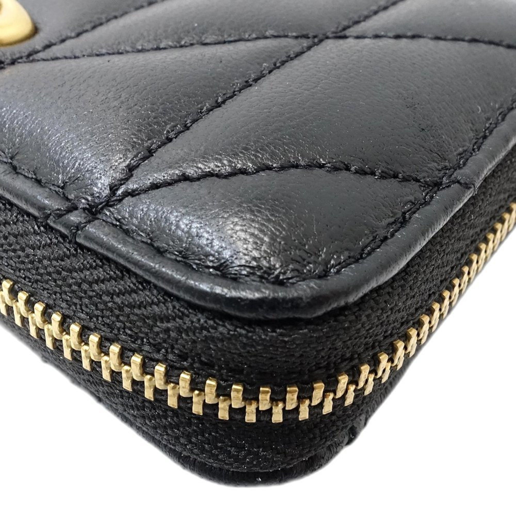 Coach COACH Wallet/Coin Case CM505 Small Zip Business Card Holder/Card Quilted Leather Black 181338 Size ONE SIZE - 5 Thumbnail